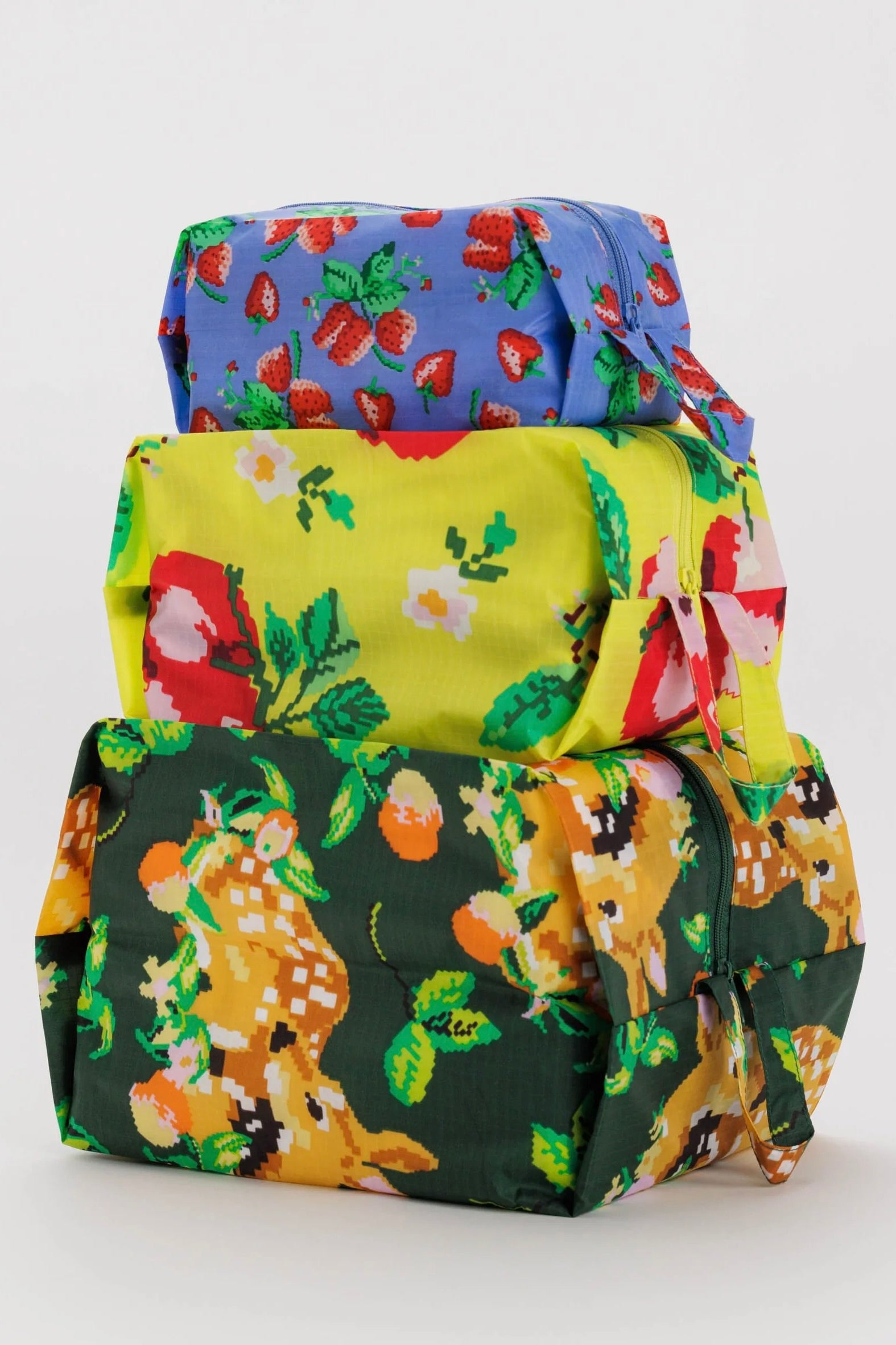 BAGGU 3D Zip Set / Needlepoint Fruit