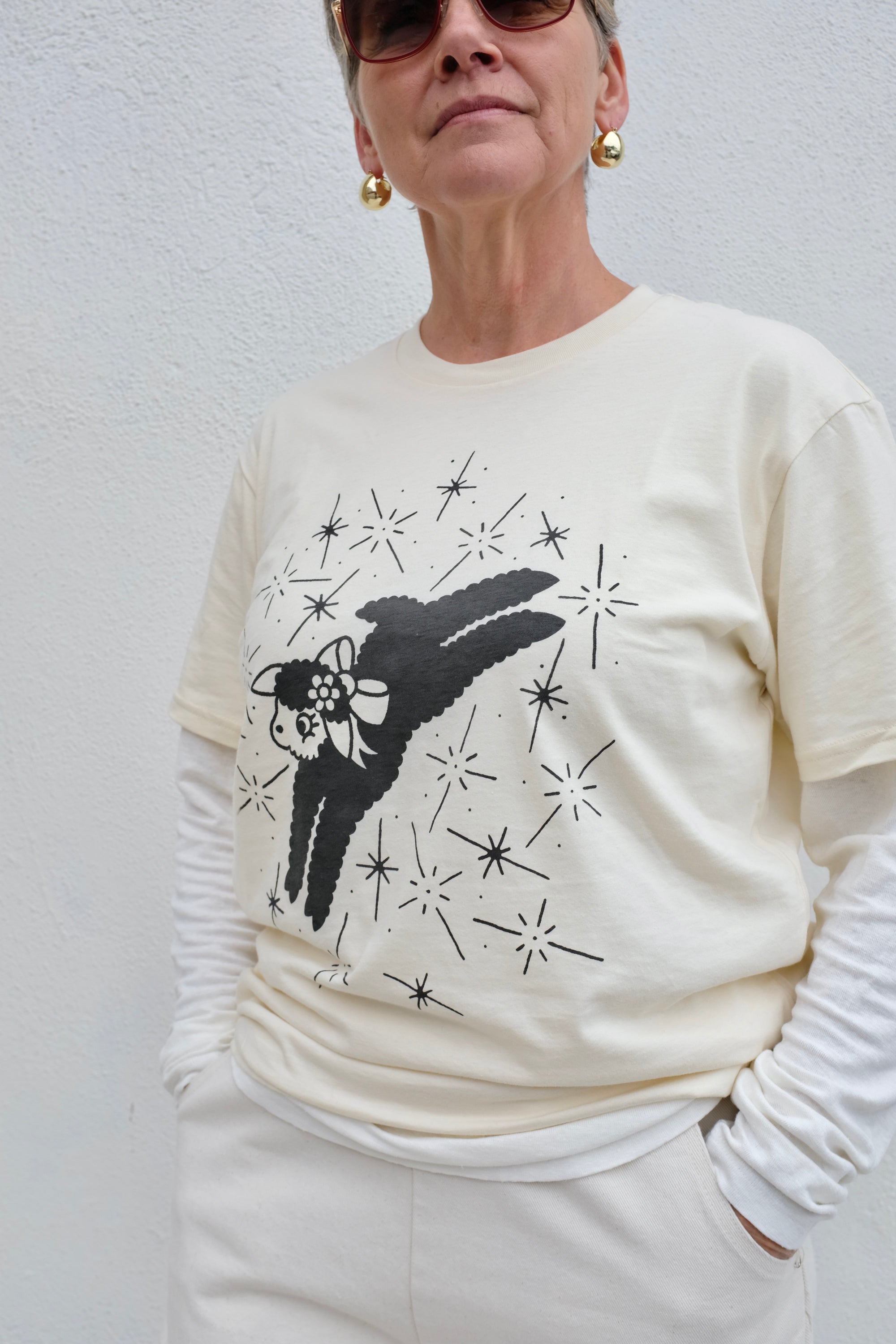 Yarrow Goods Little Lamb Unisex Tee / Cream