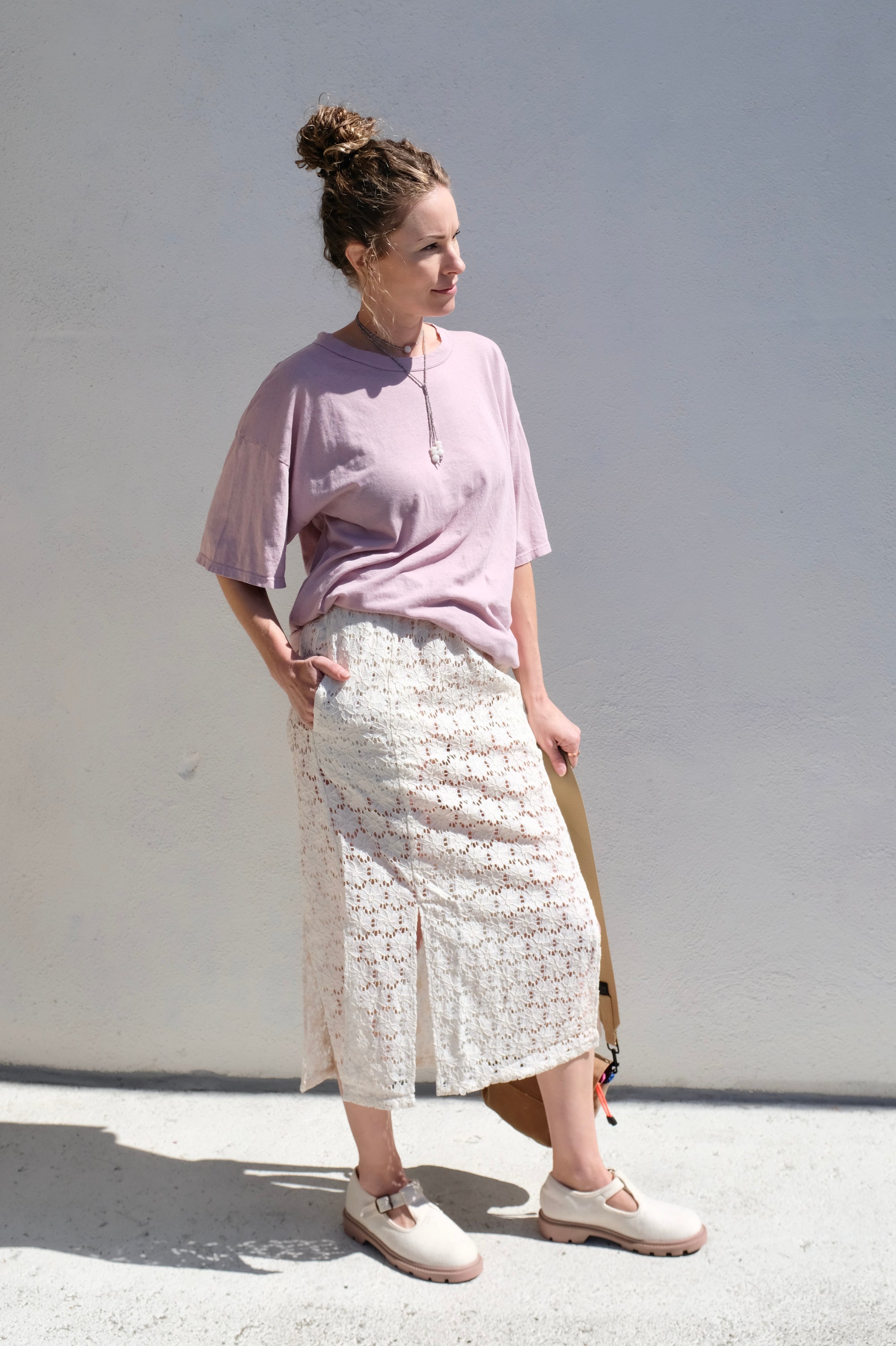 Jungmaven Index Oversized Tee / Rose Quartz