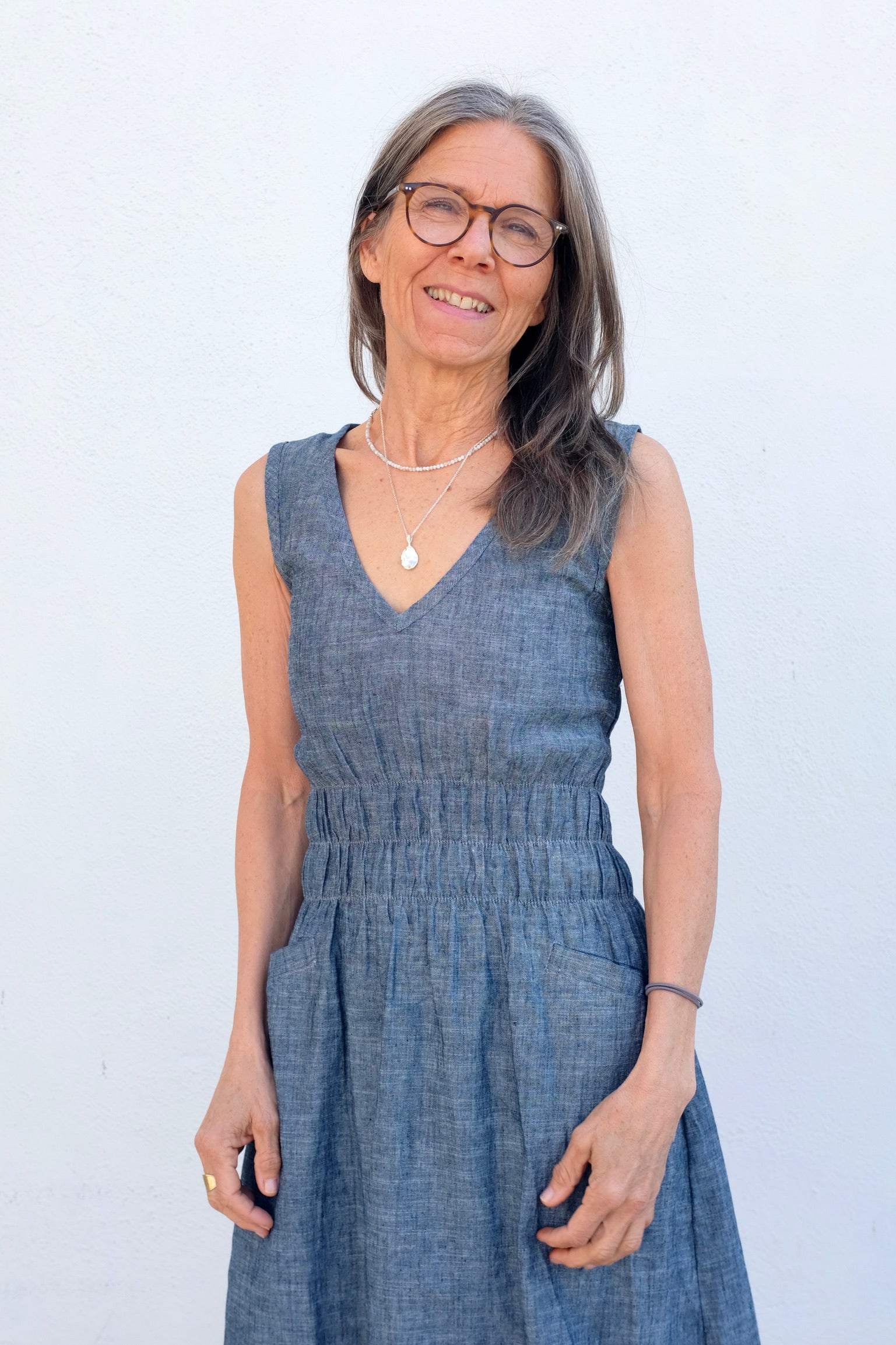 Fiji Dress / Indigo Denim Chambray