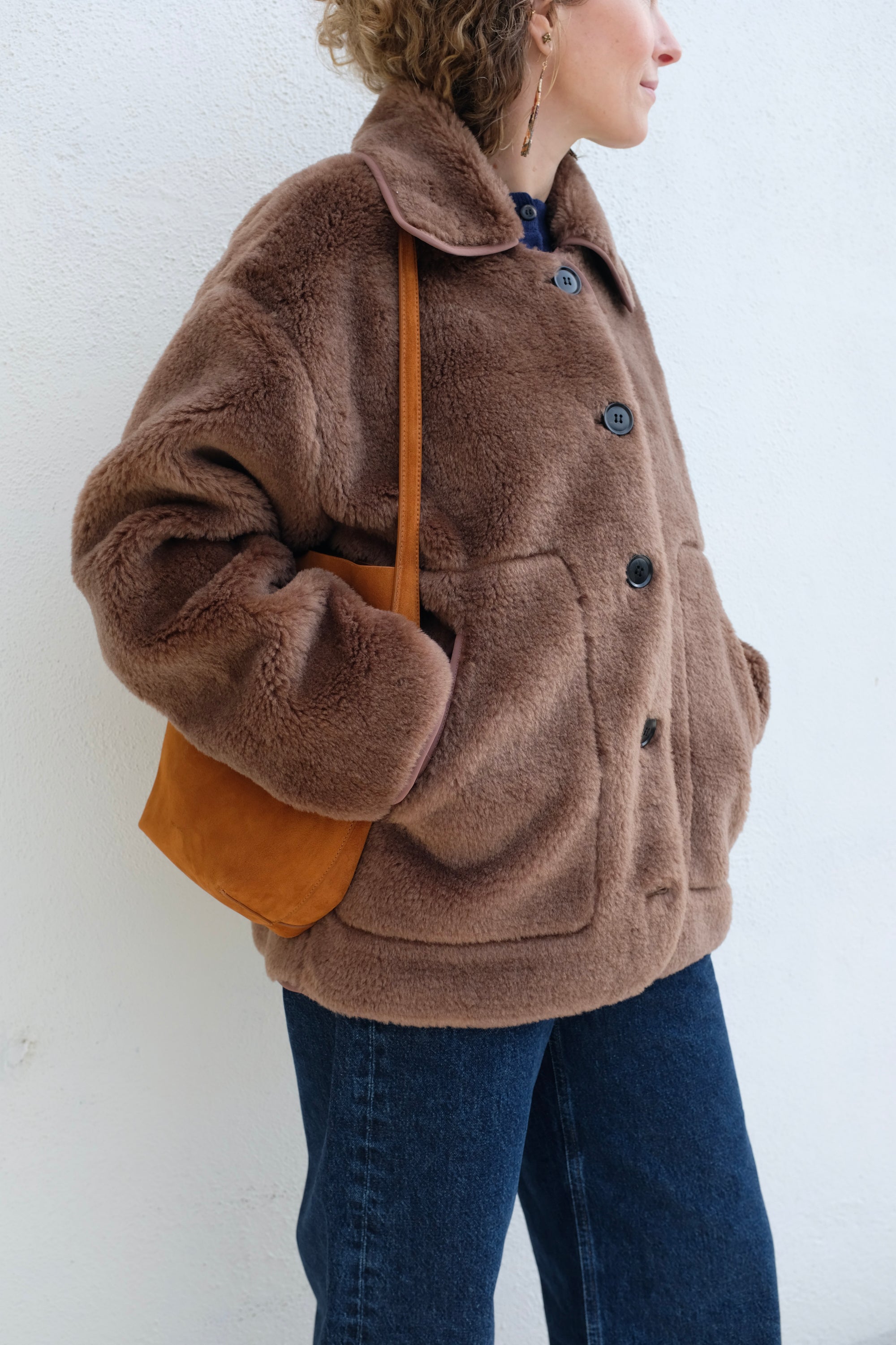 Astrid Sherpa Jacket / Warm Brown