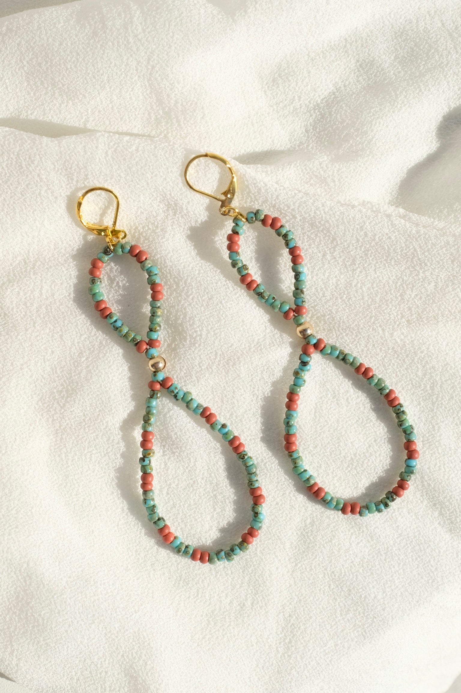 Three Sisters by Emma Infinity Earrings, Ocean Cedar