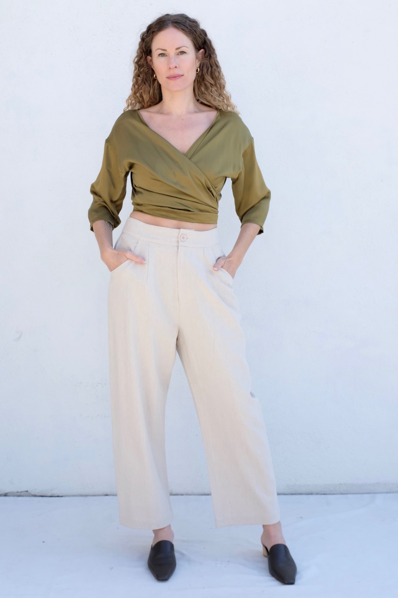 Miranda Bennett Wrap Top Silk Charmeuse / Pericón & Iron