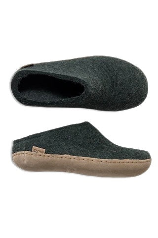Glerups Slip-On Leather Sole / Forest