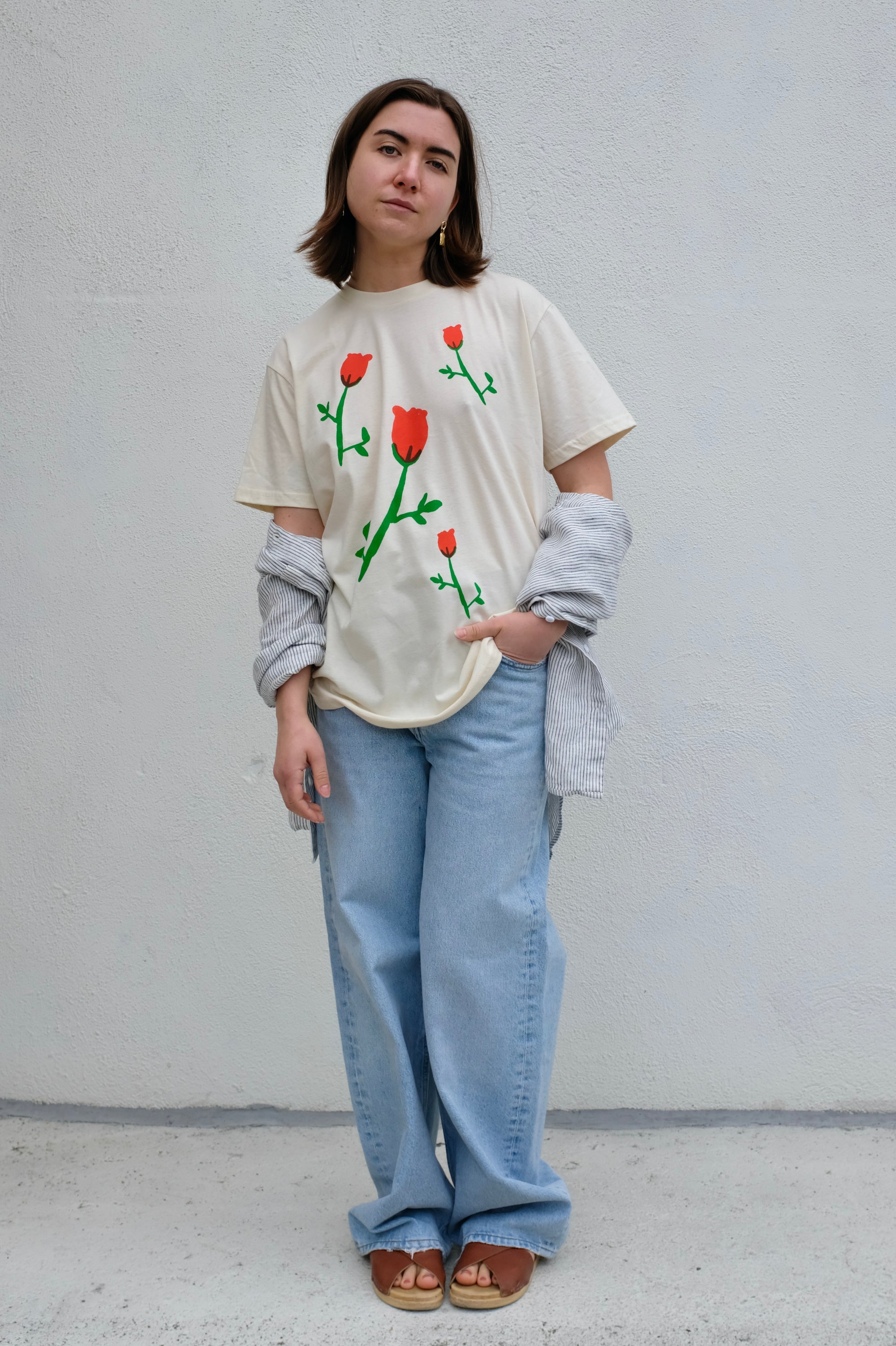 Yarrow Goods Roses Unisex Tee / Cream