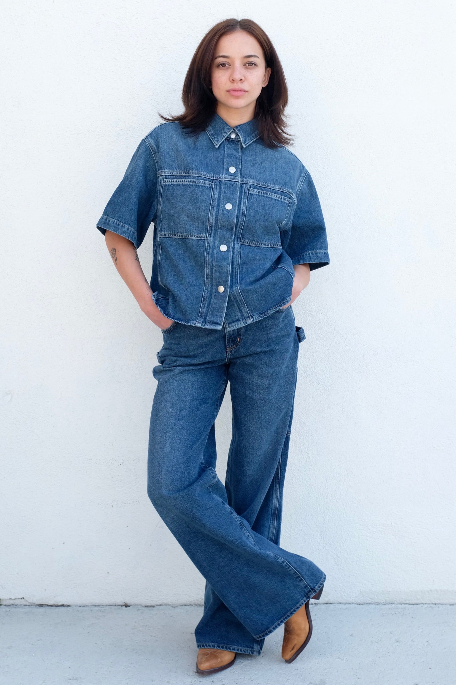 Haley is 5'2", bust 32", waist 25", hips 35", wearing size 2