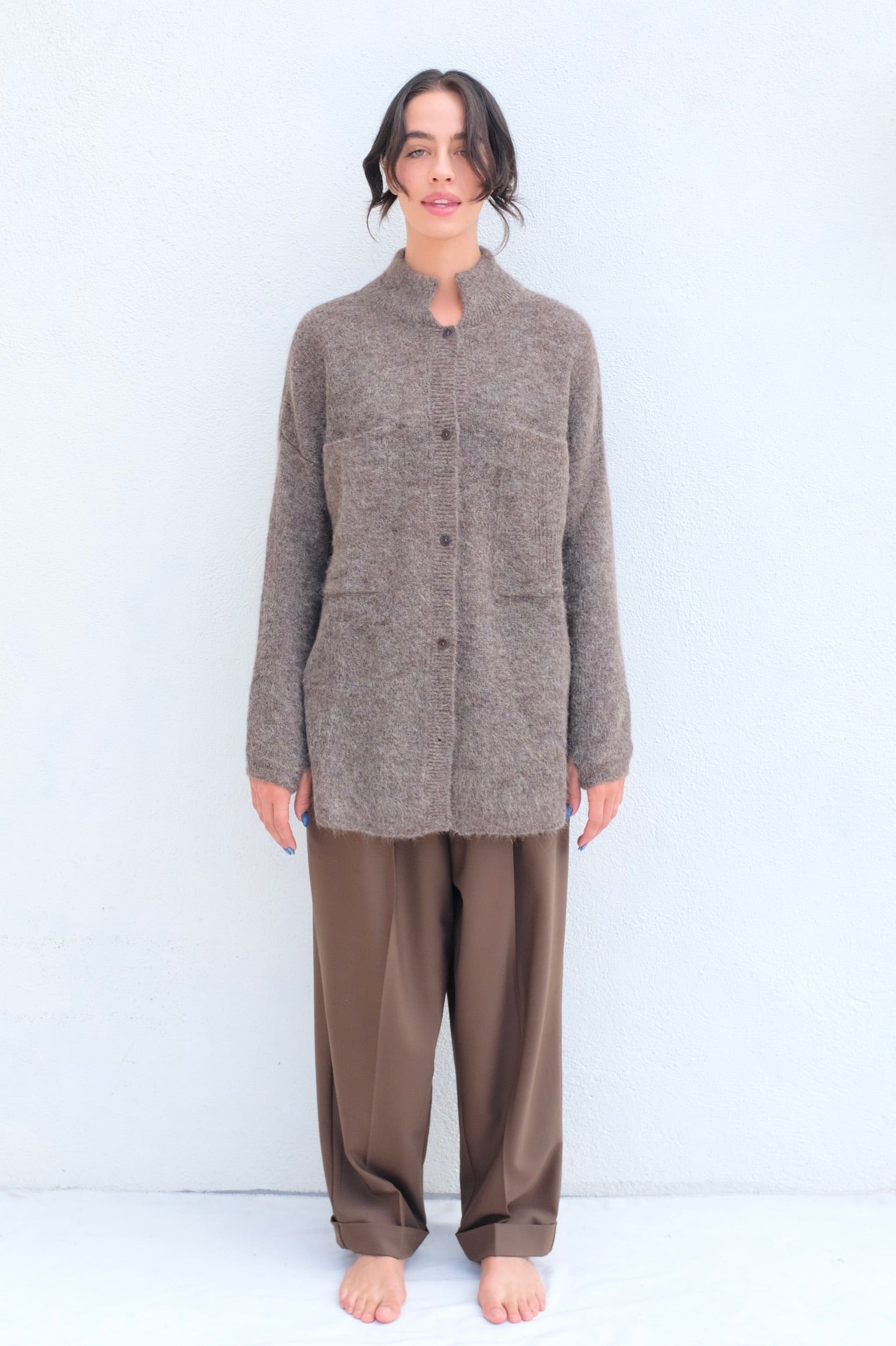 CORDERA Suri Polo Cardigan / Taupe