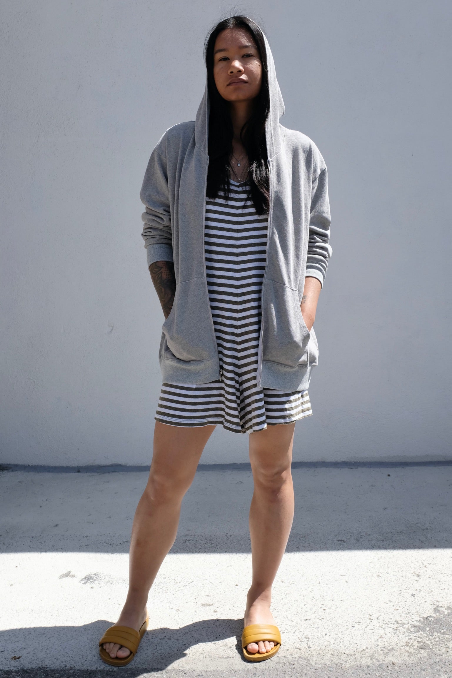 Aptos Ranch Hooded Zip Heather / Athletic Gray