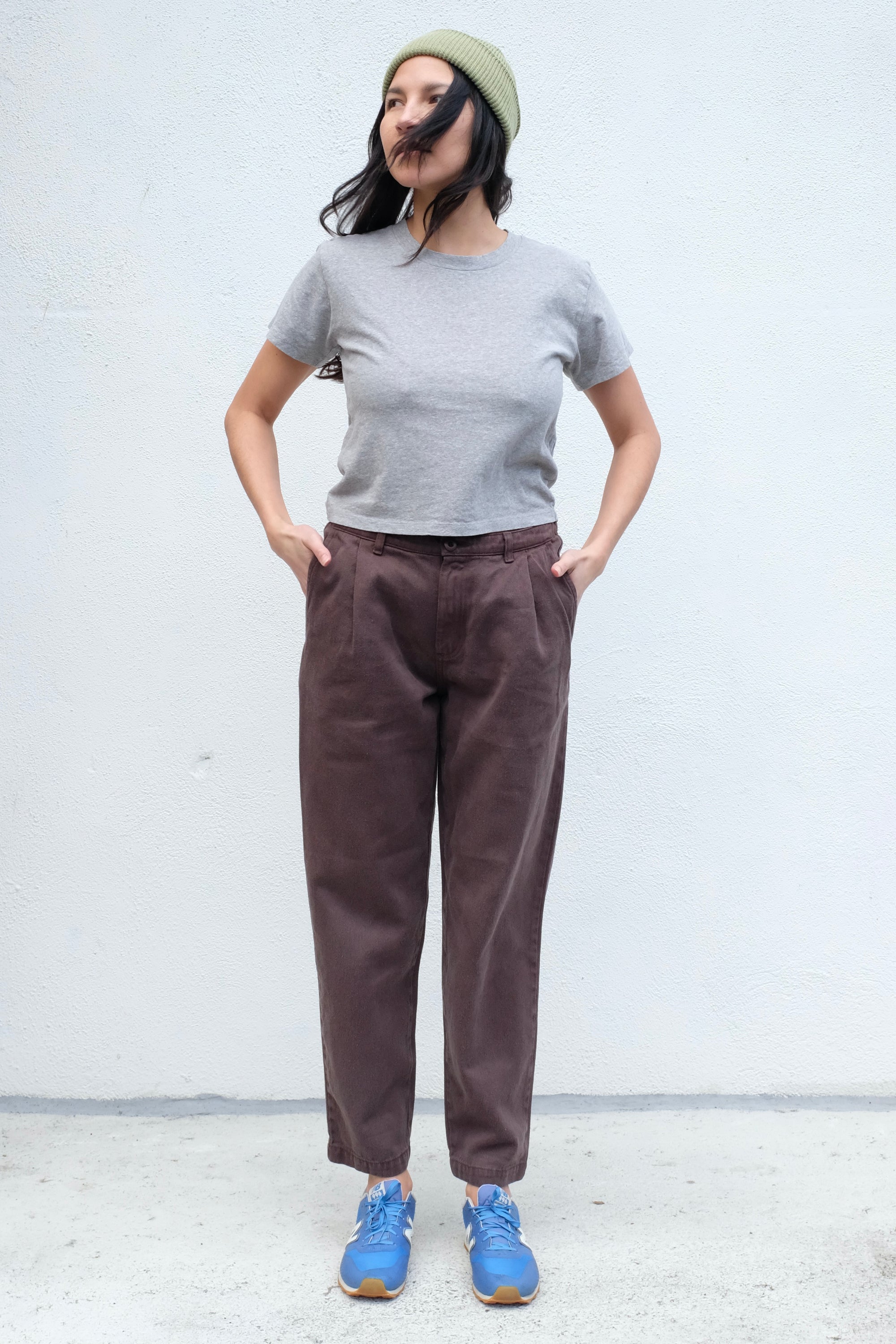 Jungmaven Cropped Lorel Tee / Athletic Grey