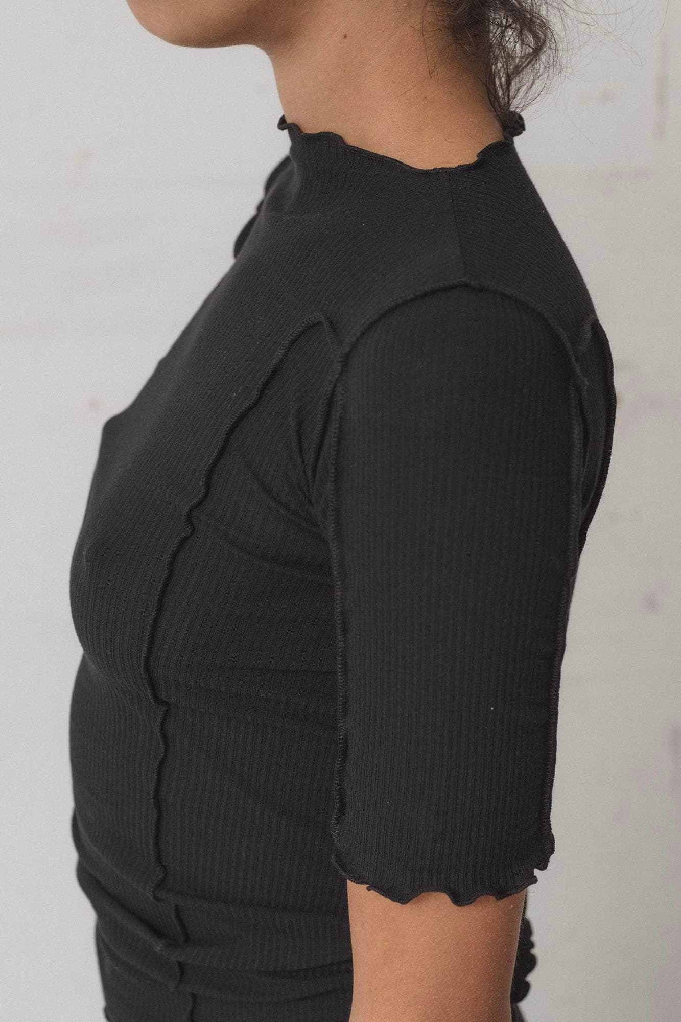 Baserange Omato 3/4 Sleeve Tee / Black