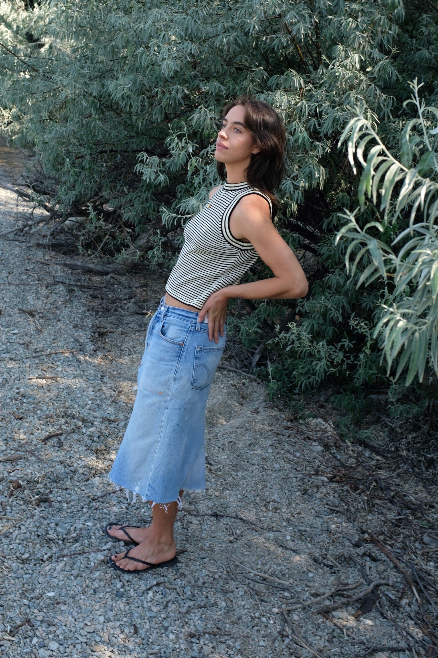 B sides Vintage Insert Skirt / Vintage Indigo