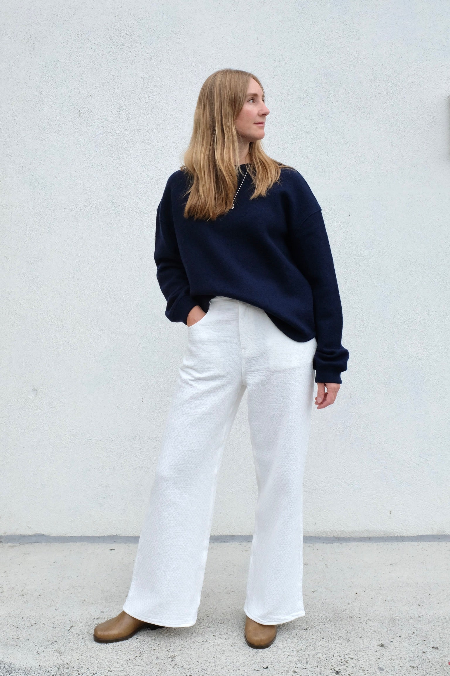 Riverside Tool & Dye Quilted Pant / White