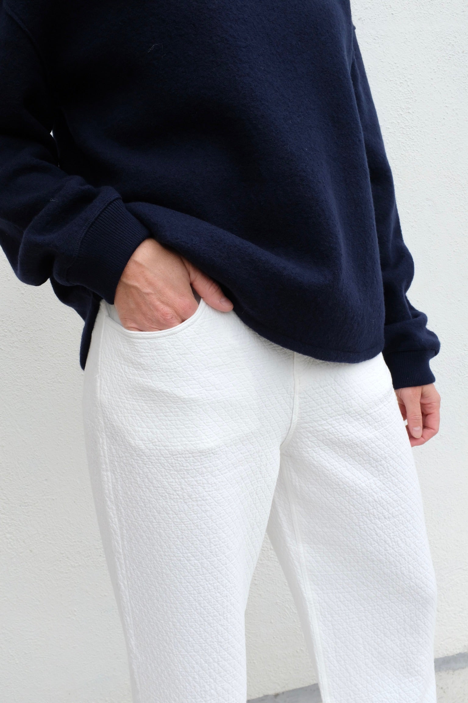 Riverside Tool & Dye Quilted Pant / White
