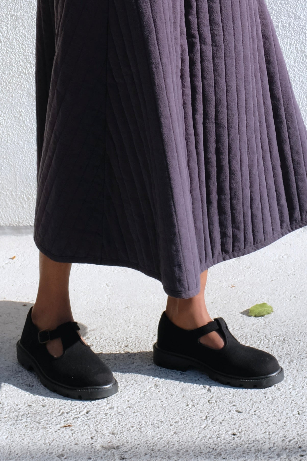 T-Strap Lug Sole Mary Jane / Black
