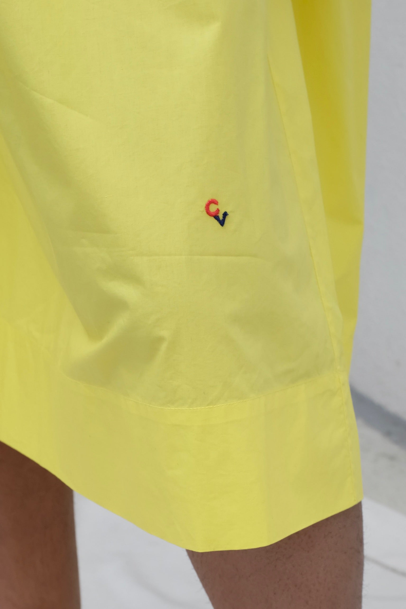 Eugenie Dress / Khaki+Yellow Poplin