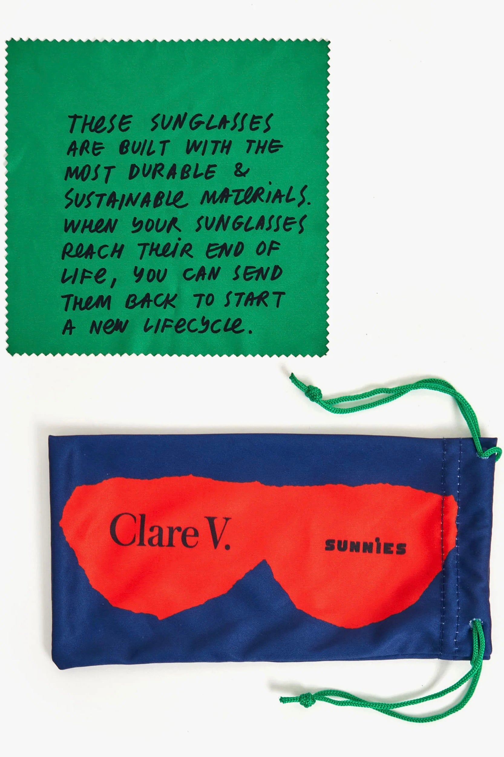 Clare V. Lizzie Sunglasses / Petrol Blue