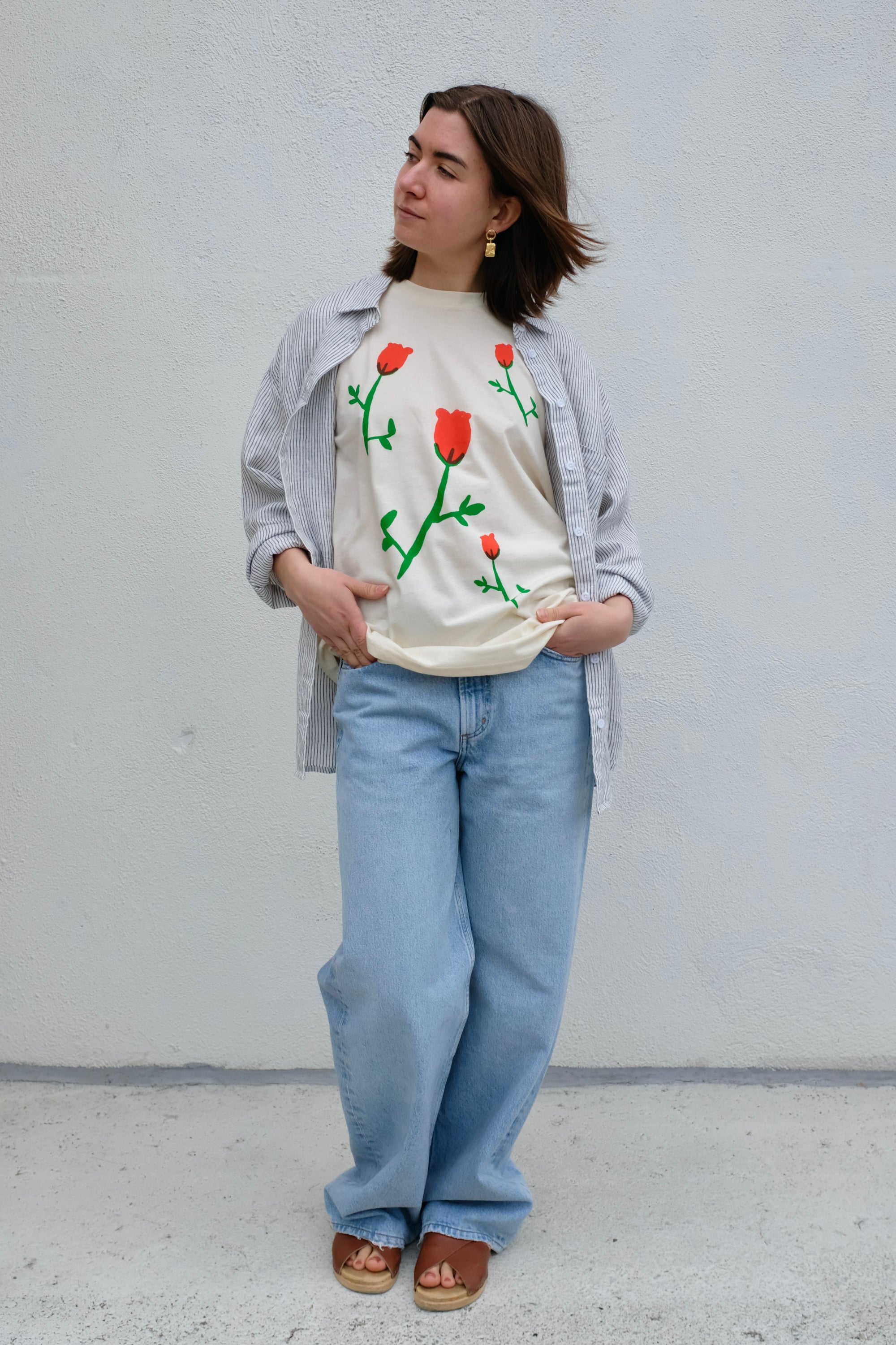 Yarrow Goods Roses Unisex Tee / Cream