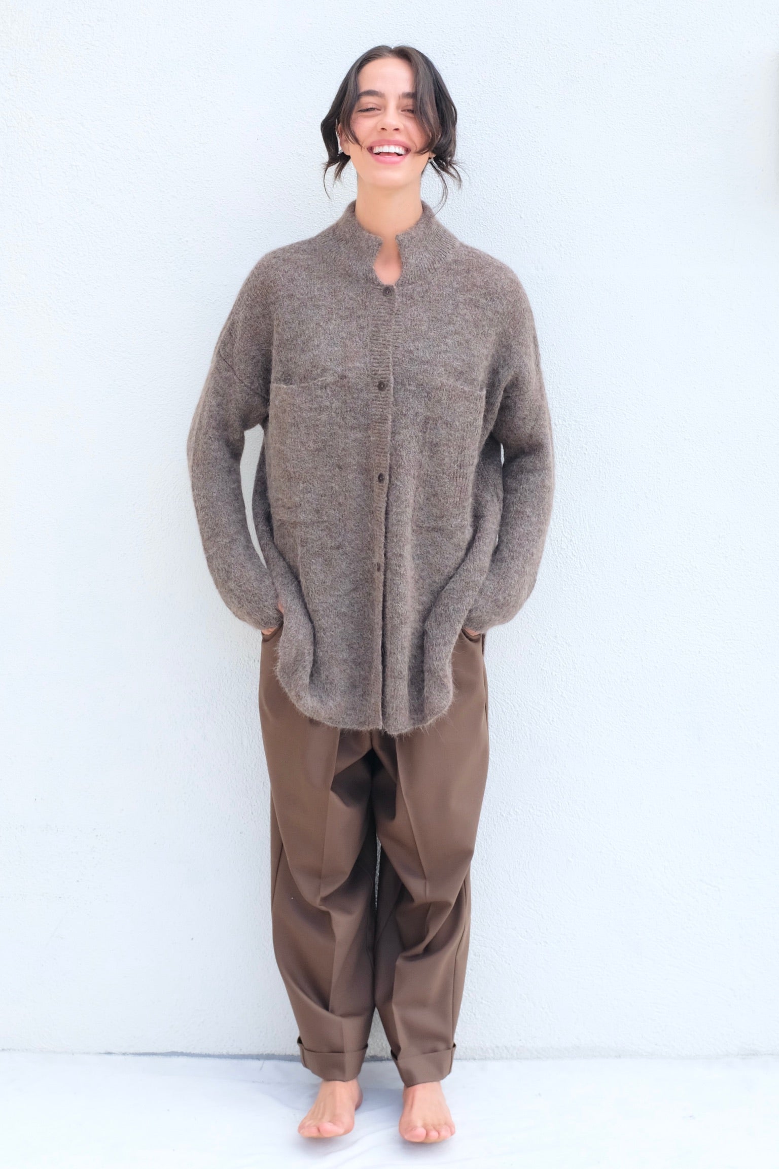 CORDERA Suri Polo Cardigan / Taupe