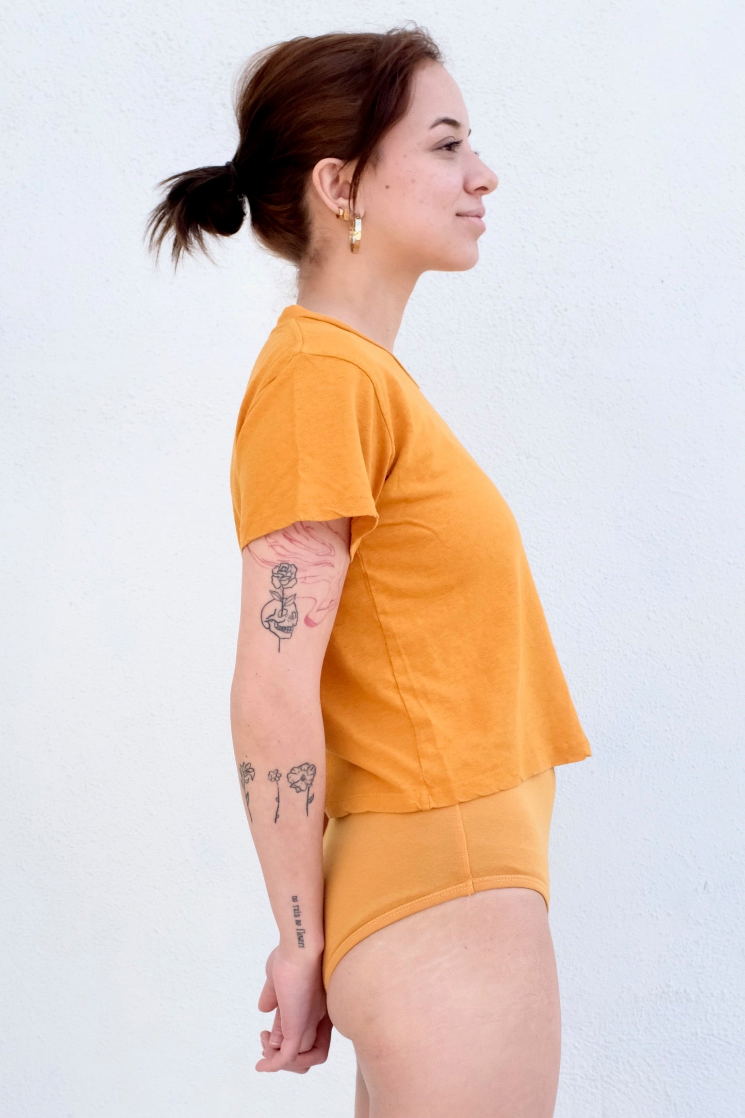 Jungmaven Cropped Lorel Tee / Mango Mojito