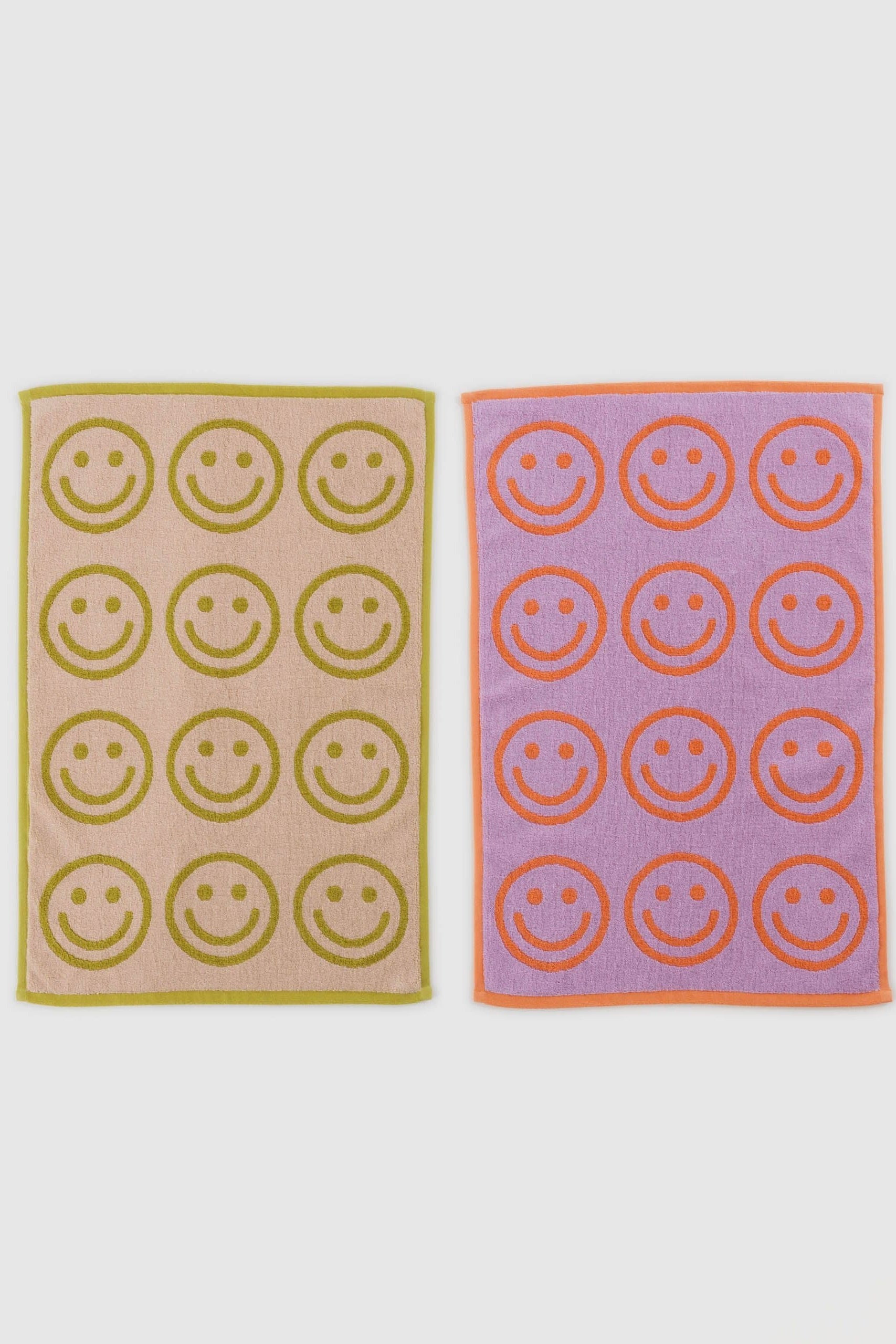 Baggu Hand Towel Set of 2 / Happy Lilac Ochre