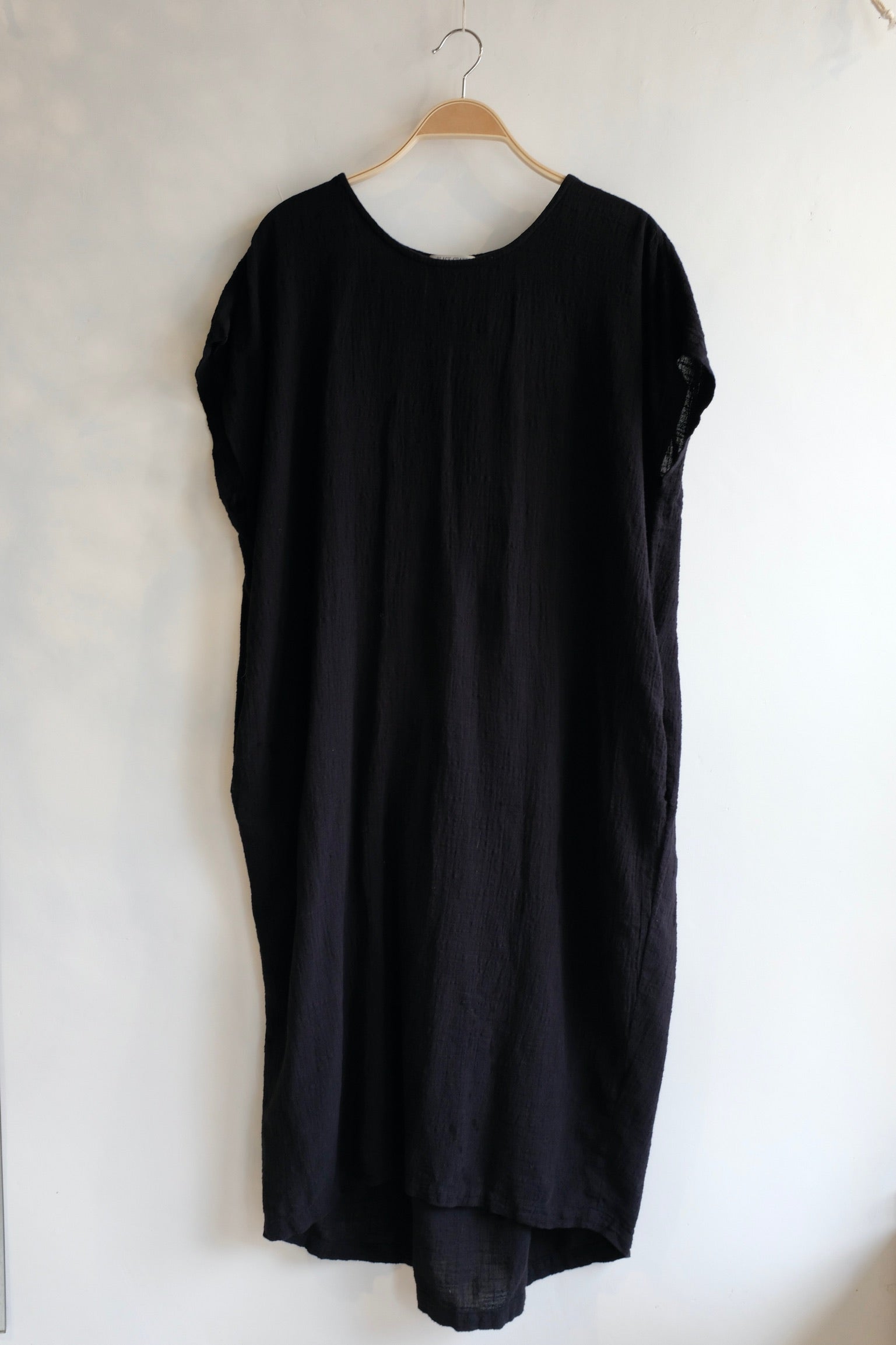Pre-loved / Black Crane Cocoon Gauze Dress Black / Size Medium