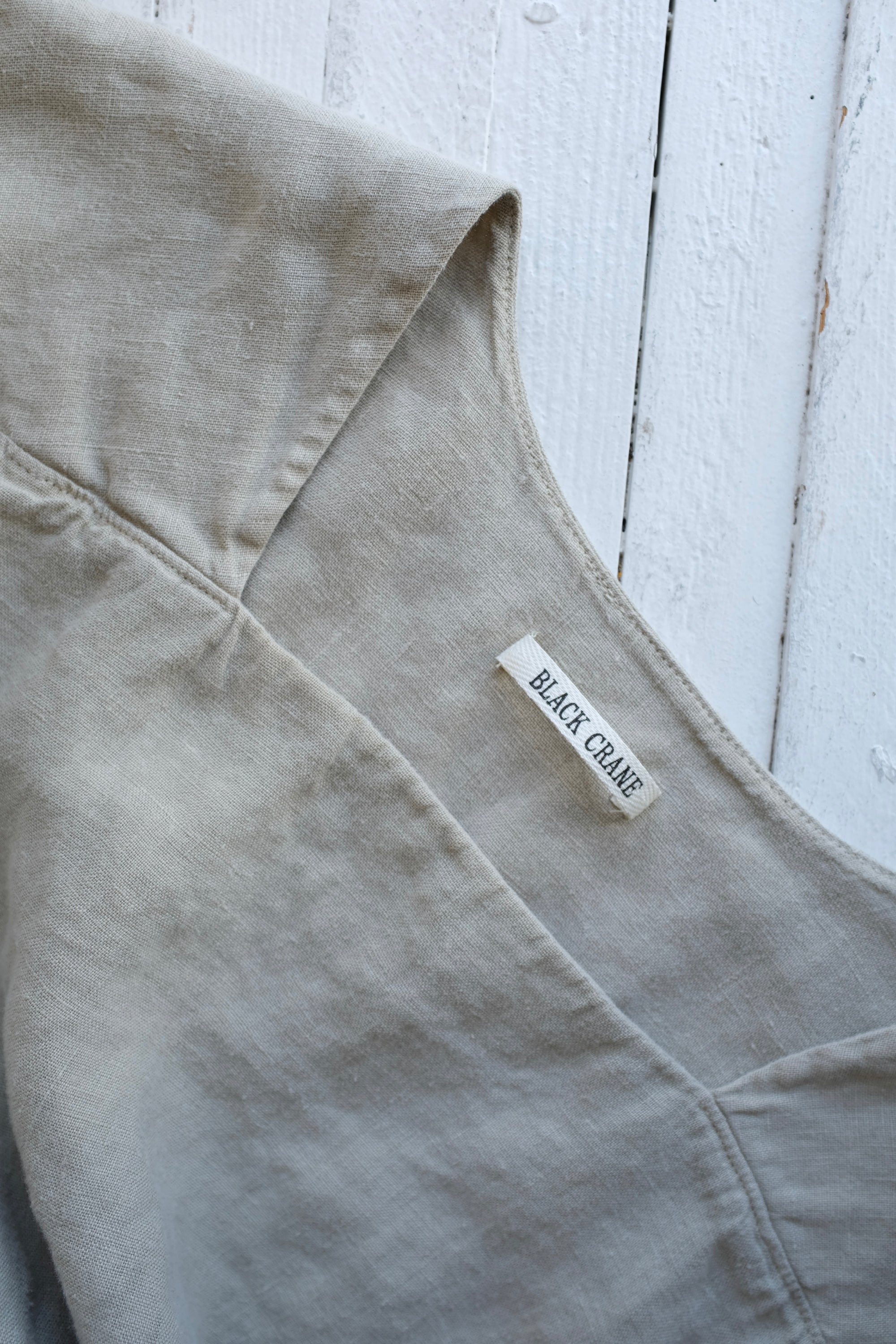 Pre-loved / Black Crane Sage Linen Dress / Size Medium