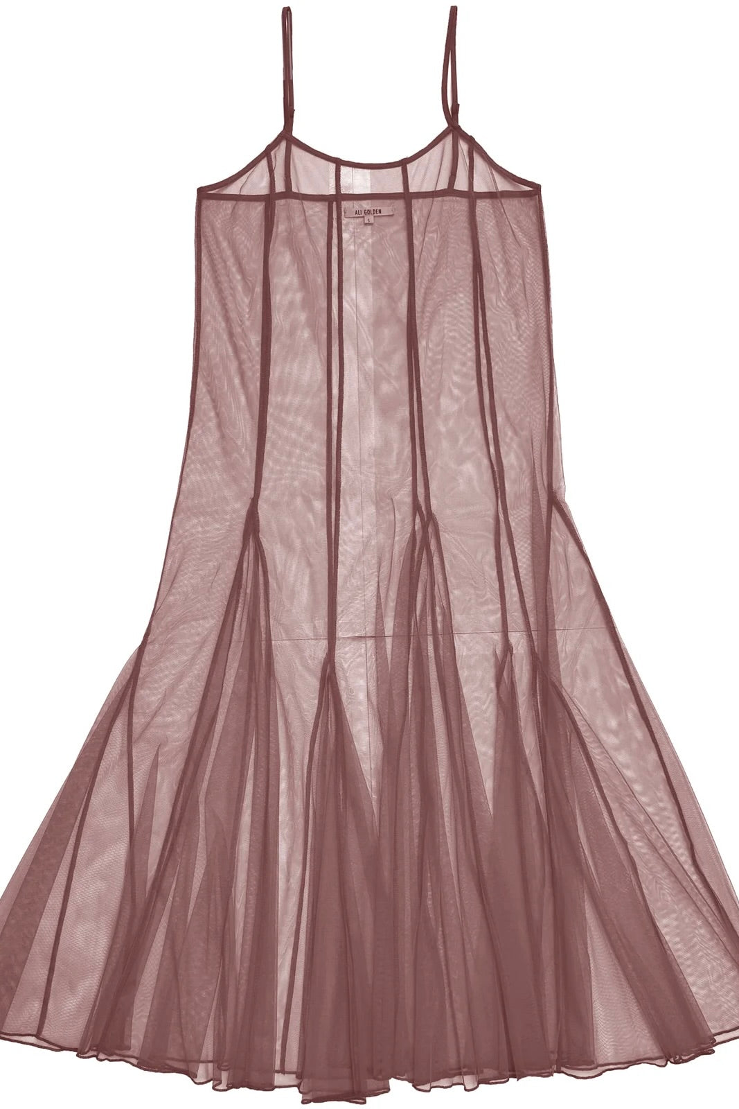 Paneled Mesh Dress / Taupe