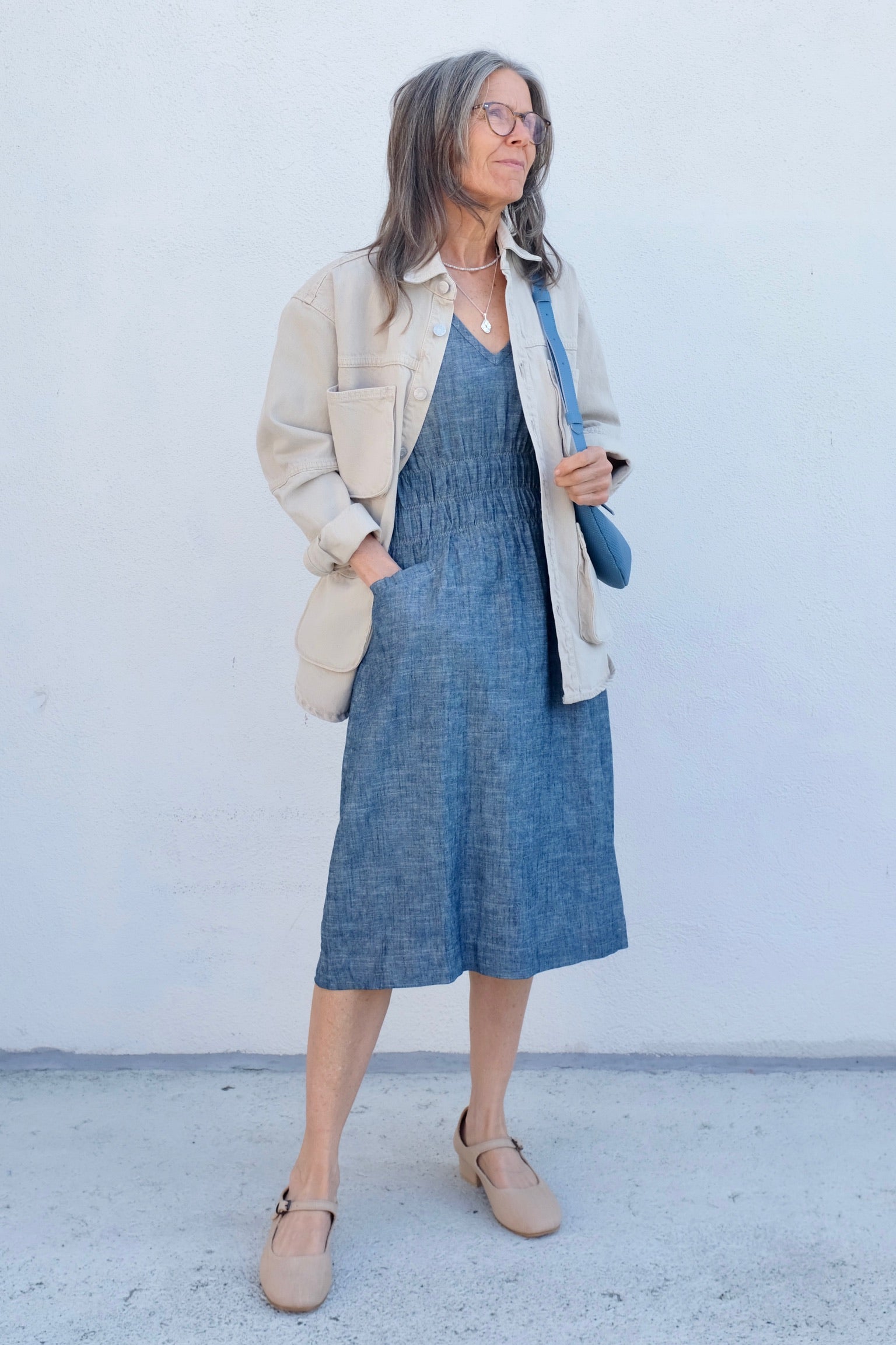 Fiji Dress / Indigo Denim Chambray