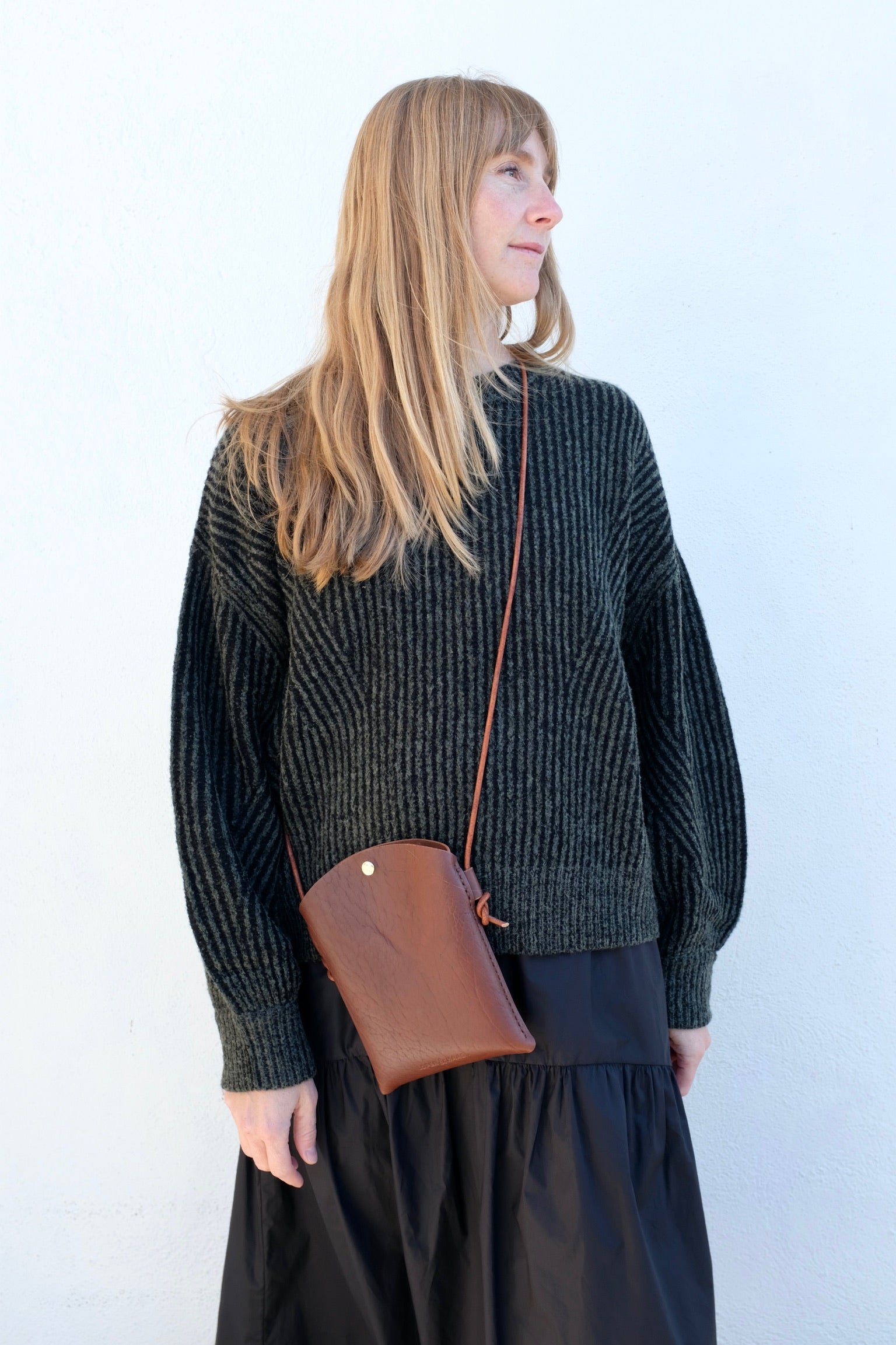 Striped Poet Sweater / Grey Black