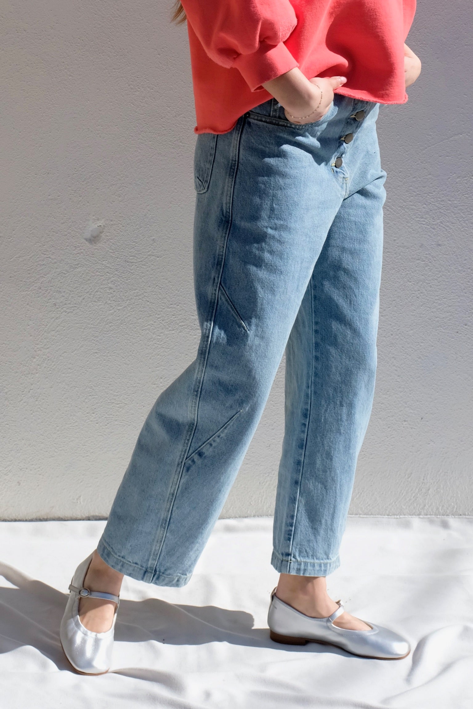 Either/Or Mary Jane Flat / Silver