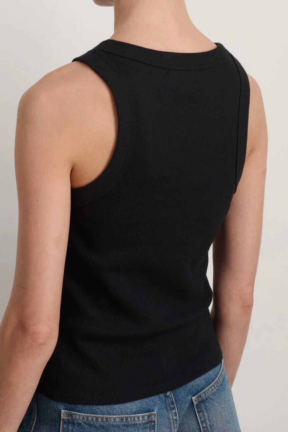 B Sides Rib Tank / Stil Black
