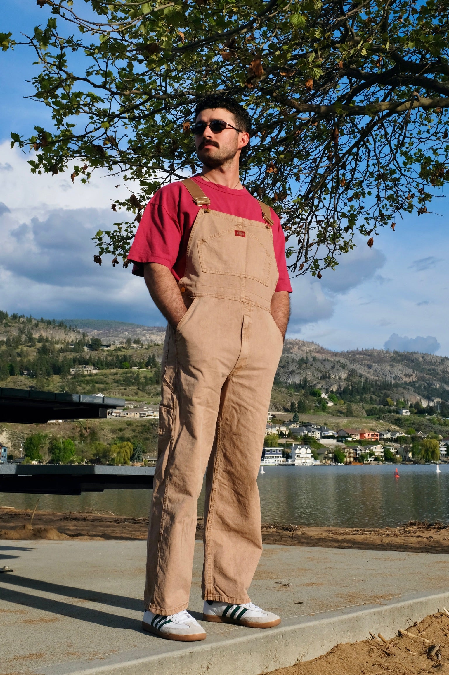 Jungmaven Oversized Tee / Cherry Red