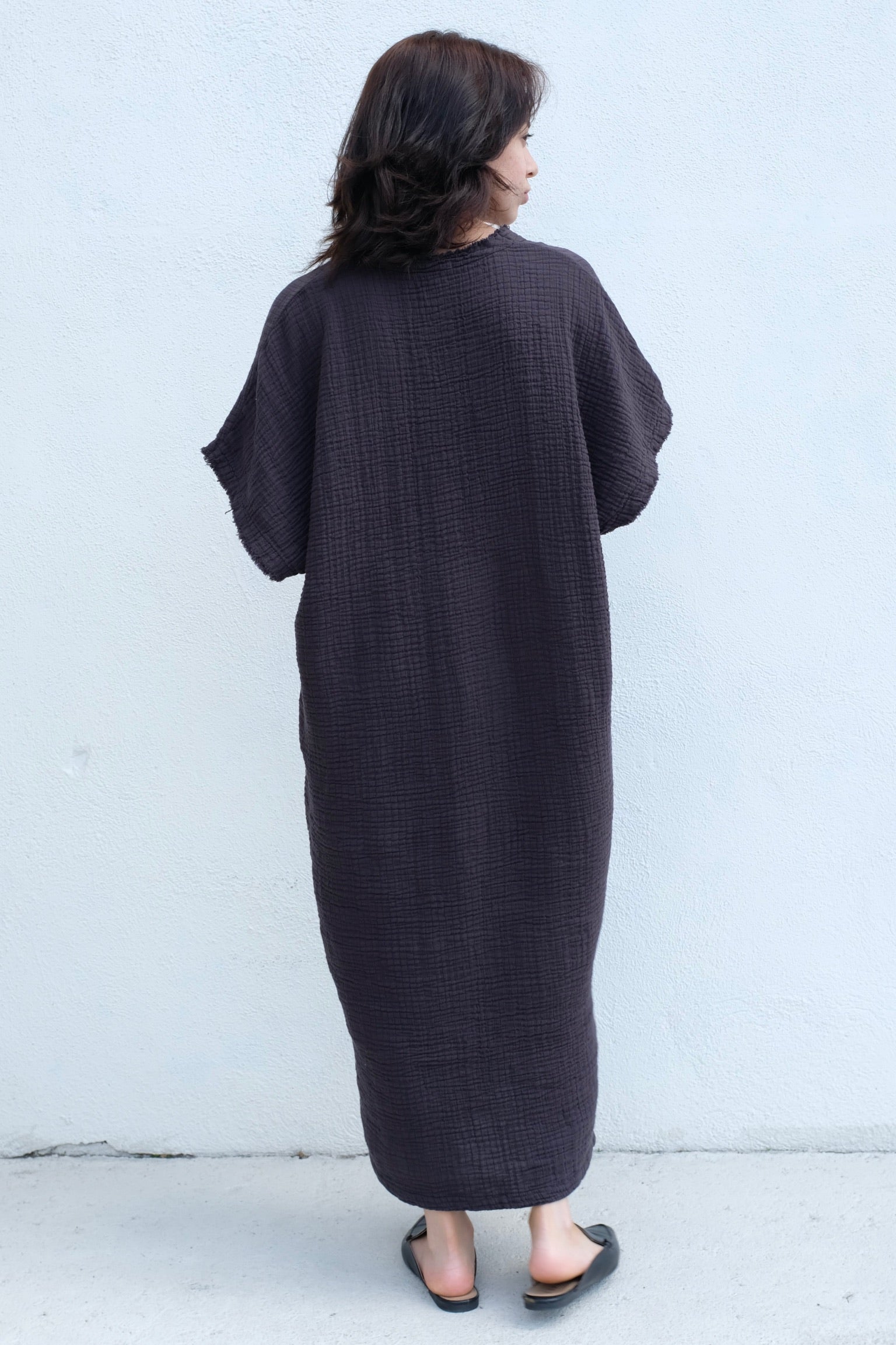 Black Crane Coral Dress / Graphite