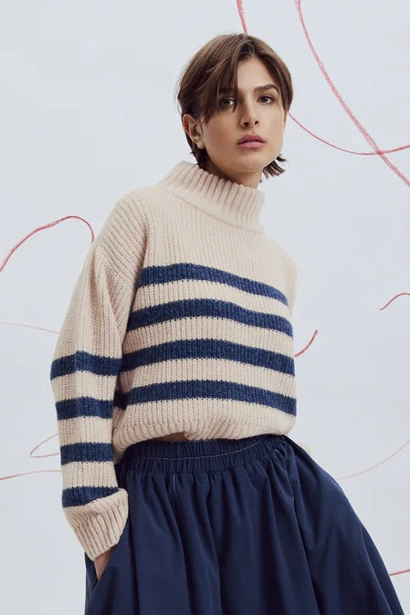 Yalla Sweater / Crème et Bleu