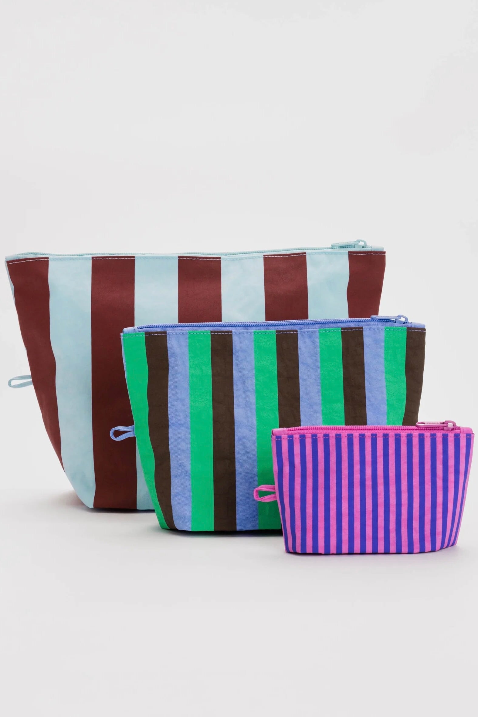 BAGGU Go Pouch Set / Vacation Stripe Mix