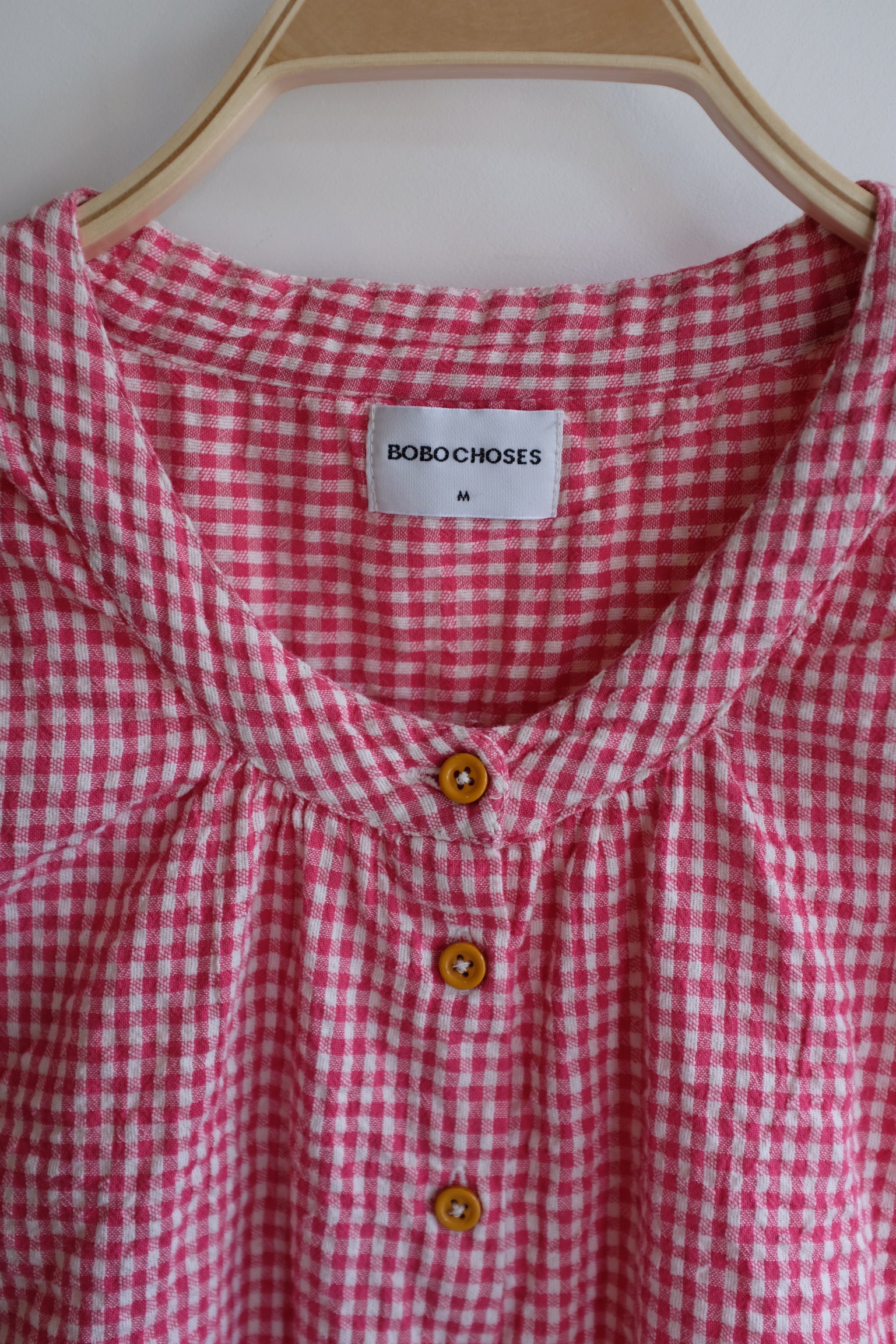 Pre-Loved / Bobo Choses Vichy Top / Red Gingham / Size M