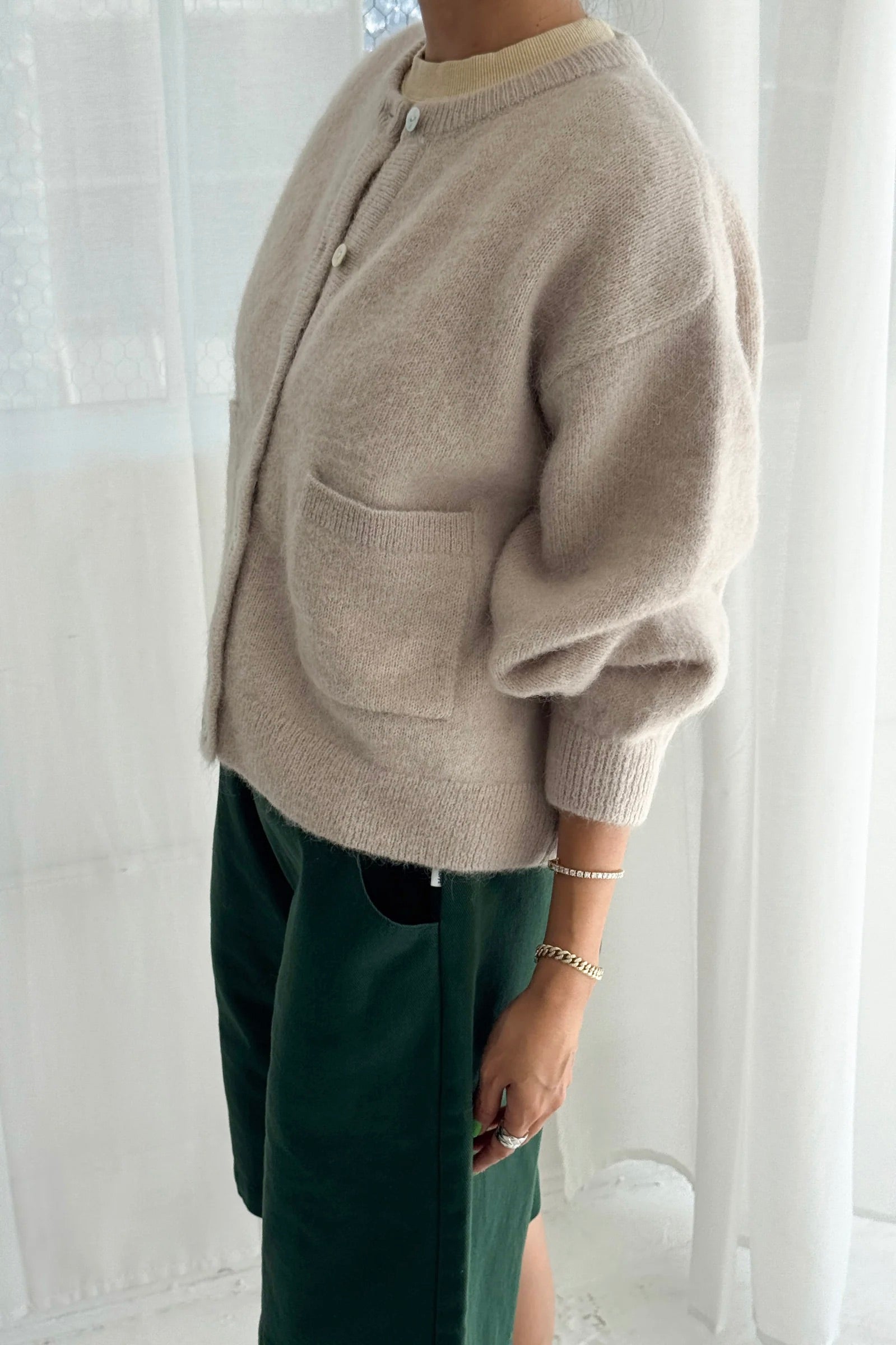 Le Bon Shoppe Amélie Alpaca Cardigan / Smoke