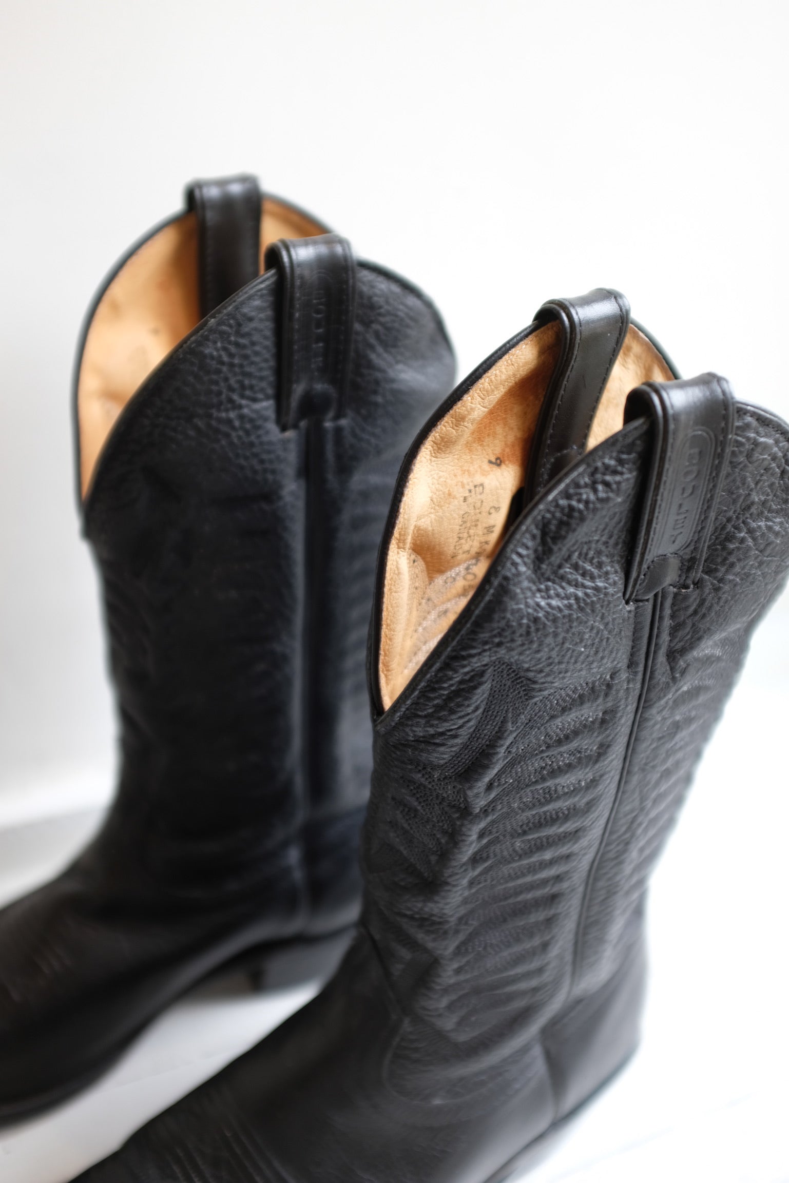 Pre-Loved / Boulet 9502 Western Boots / Black / Men's Size 9