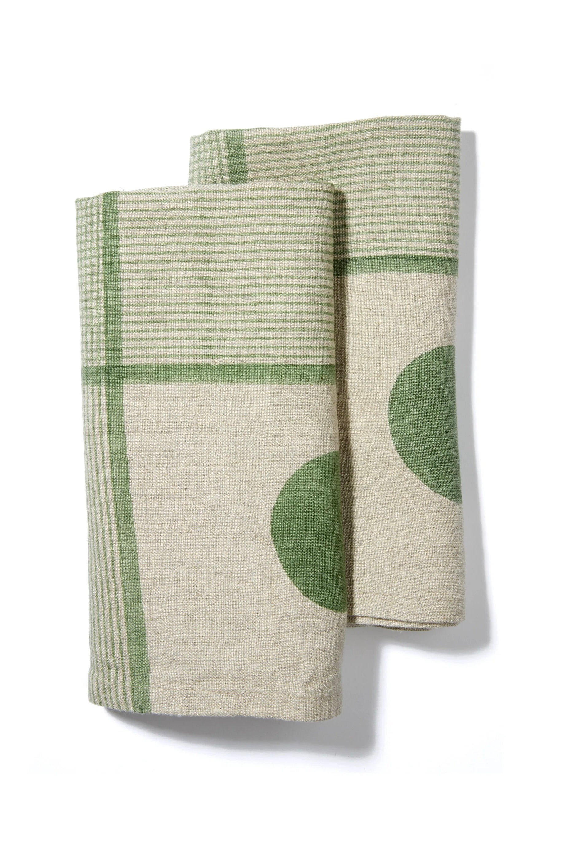 Block shop Plaid Napkin Set / Basil