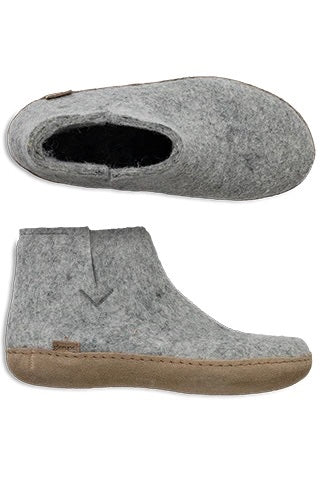 Glerups Boot Leather Sole / Grey