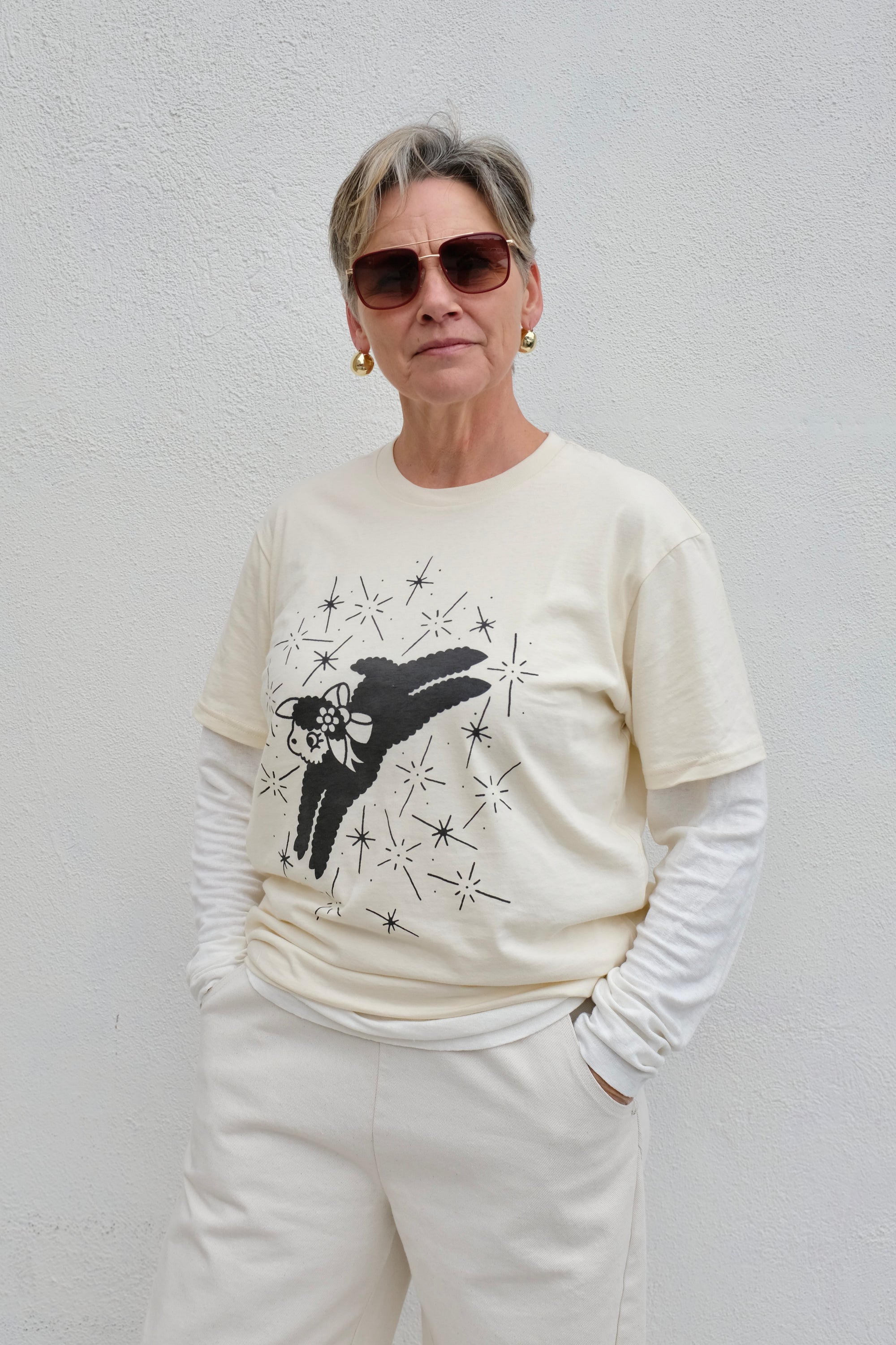Yarrow Goods Little Lamb Unisex Tee / Cream