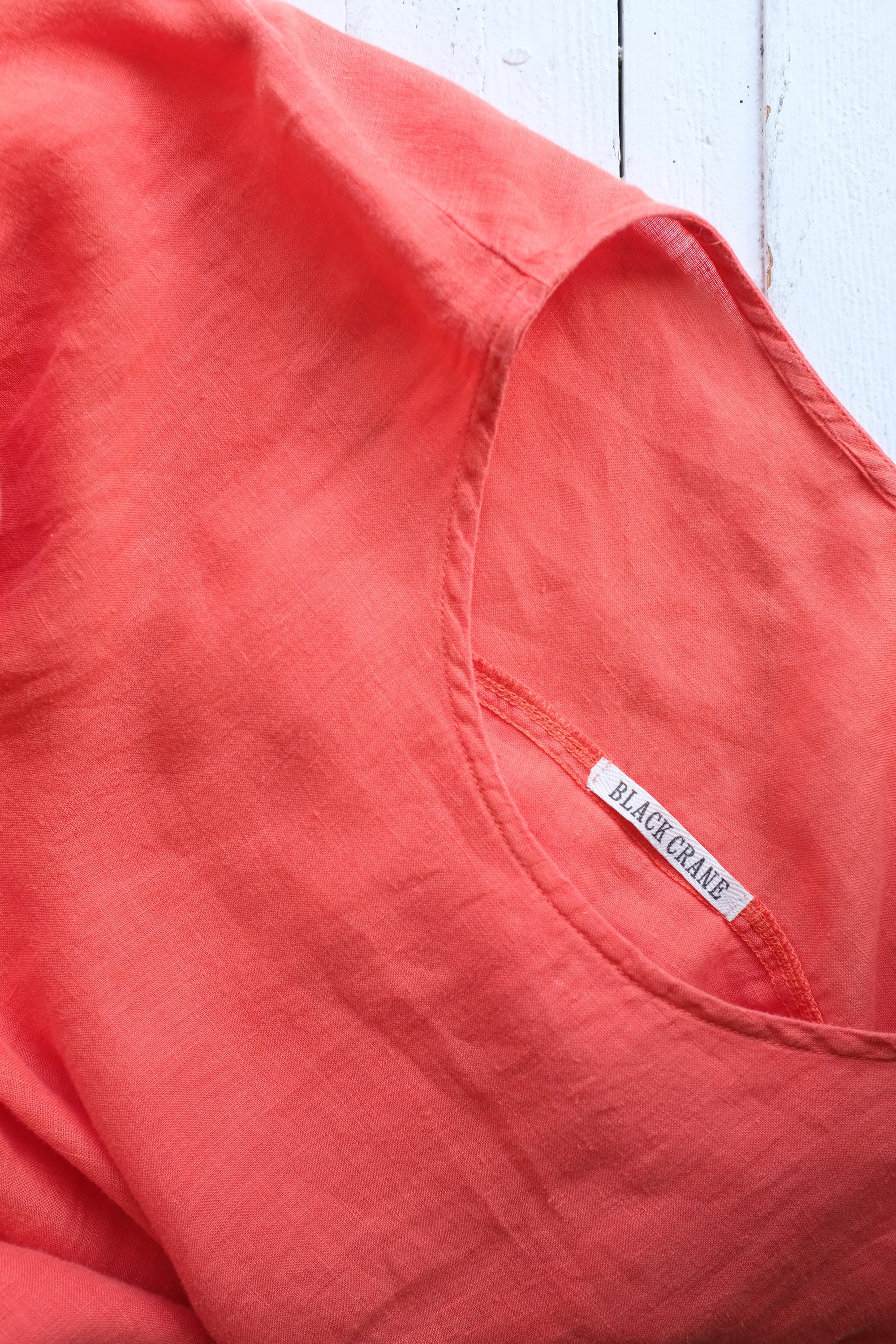 Pre-loved / Black Crane Orange Dress / Size small