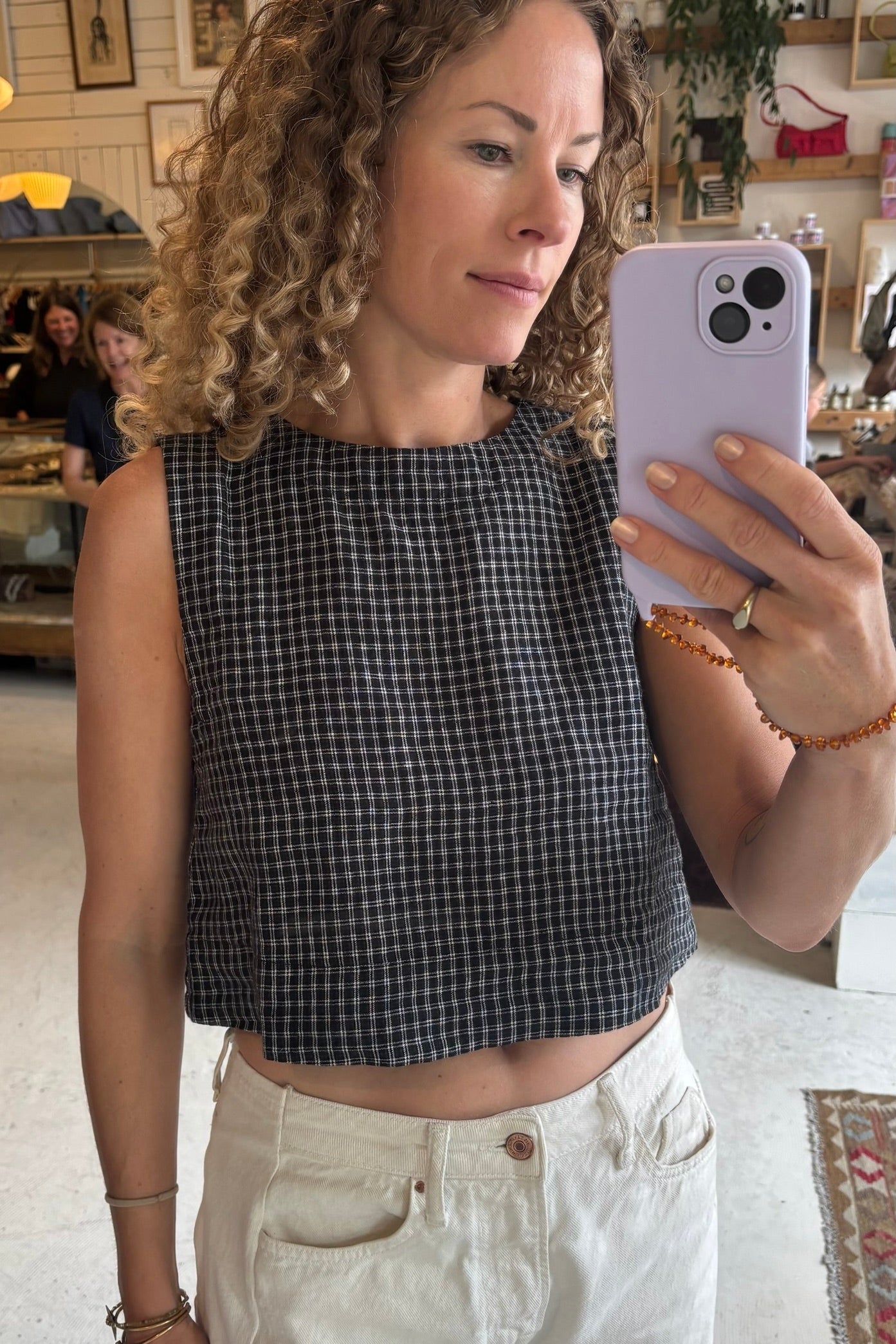 Frankie Top / Black Check