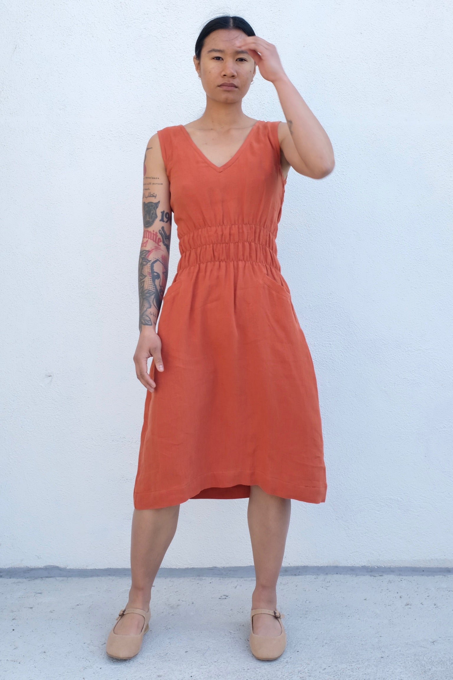 Modaspia Fiji Dress / Spice Linen