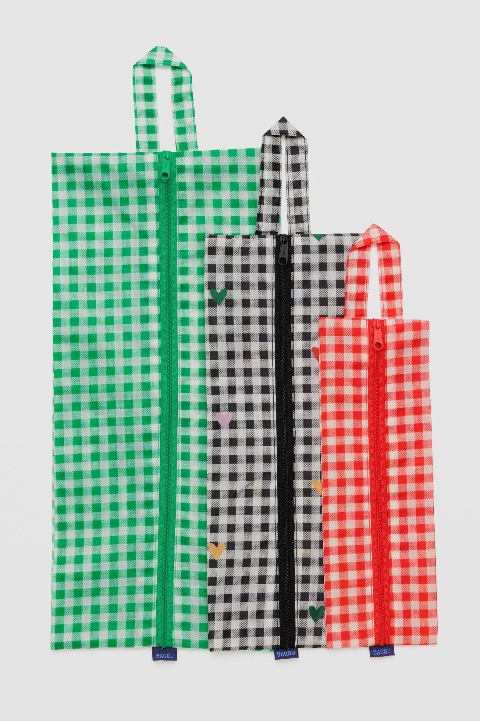 3D Zip Set / Gingham BAGGU