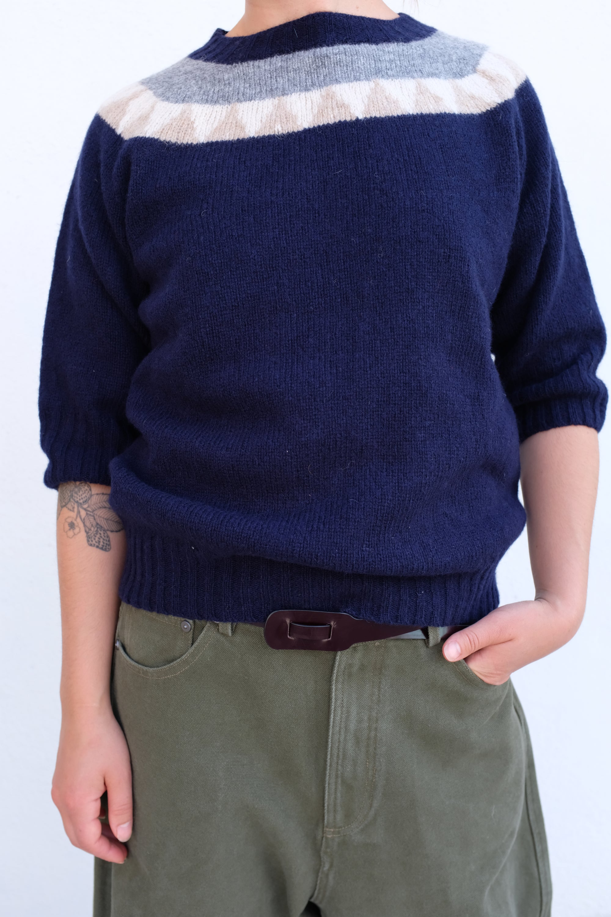 La Fetiche Otta Fairisle Sweater / Navy
