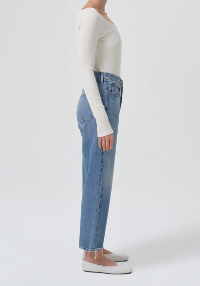 90's Crop Mid Rise Loose Straight / Bound