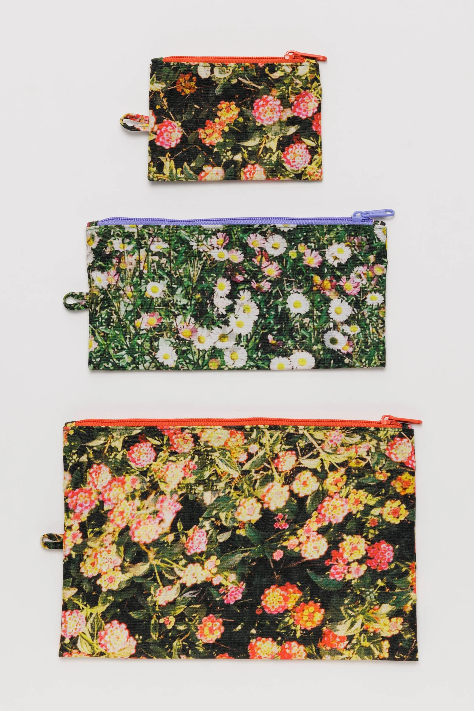 BAGGU Flat Pouch Set / Photo Florals