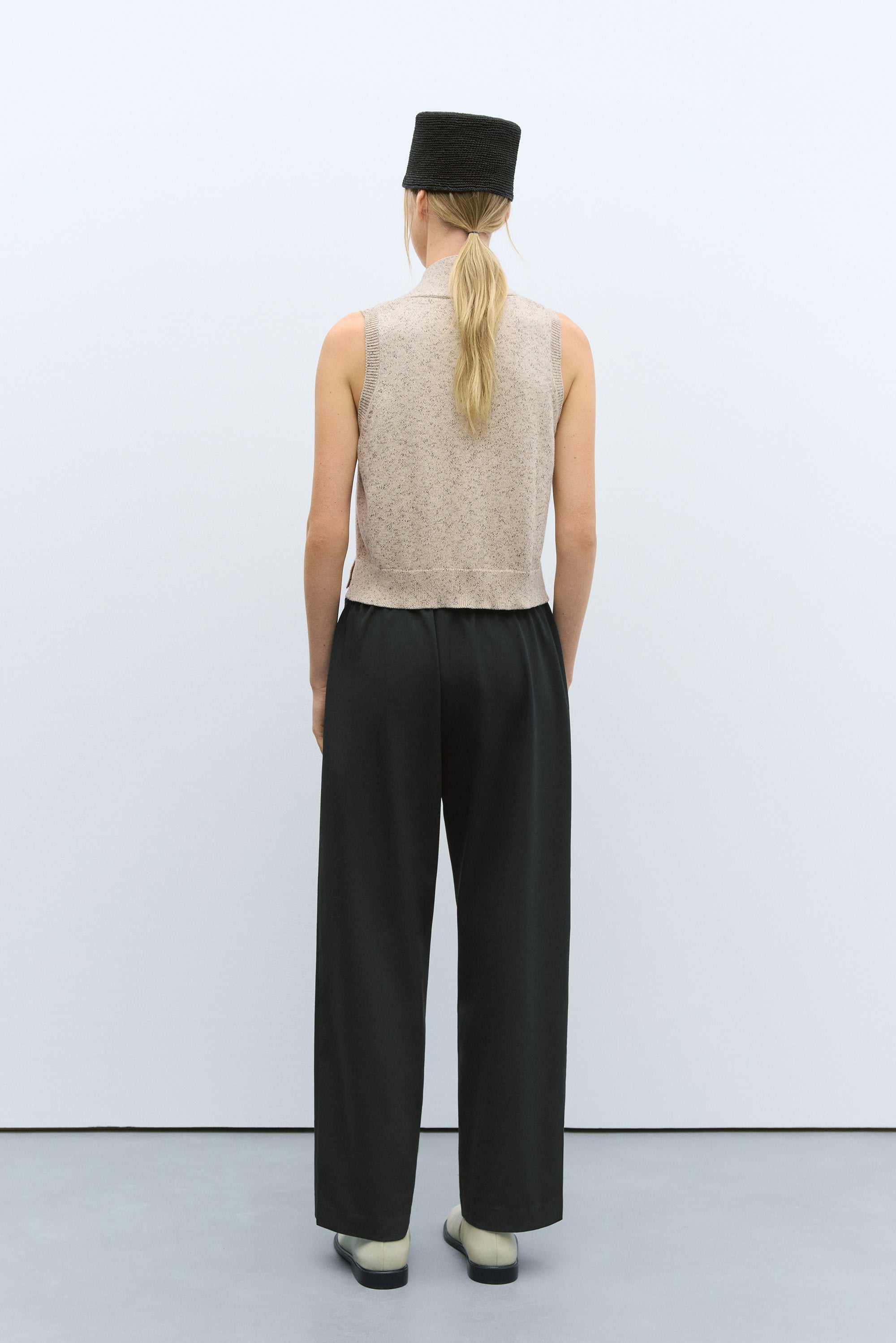 Cordera Flecked Cotton Vest / Natural