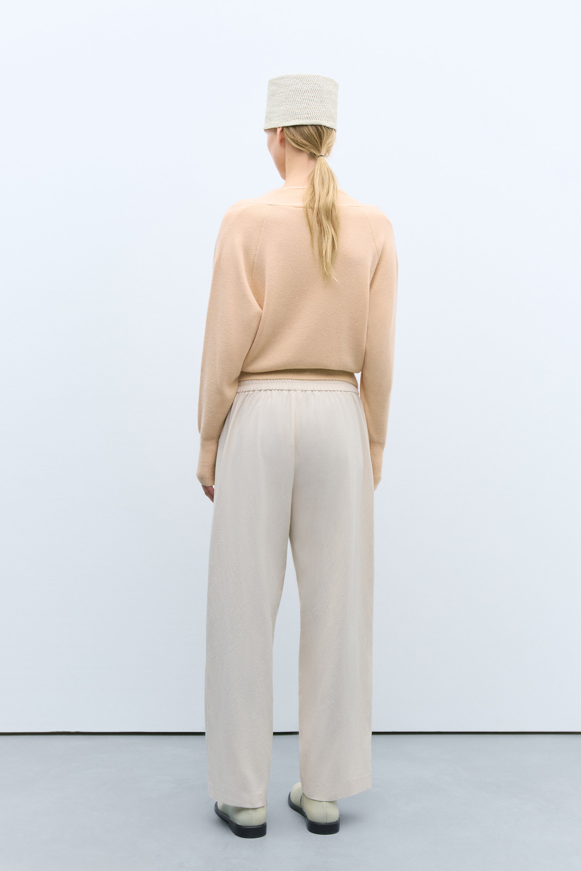 Merino and Cashmere Cardigan / Peach
